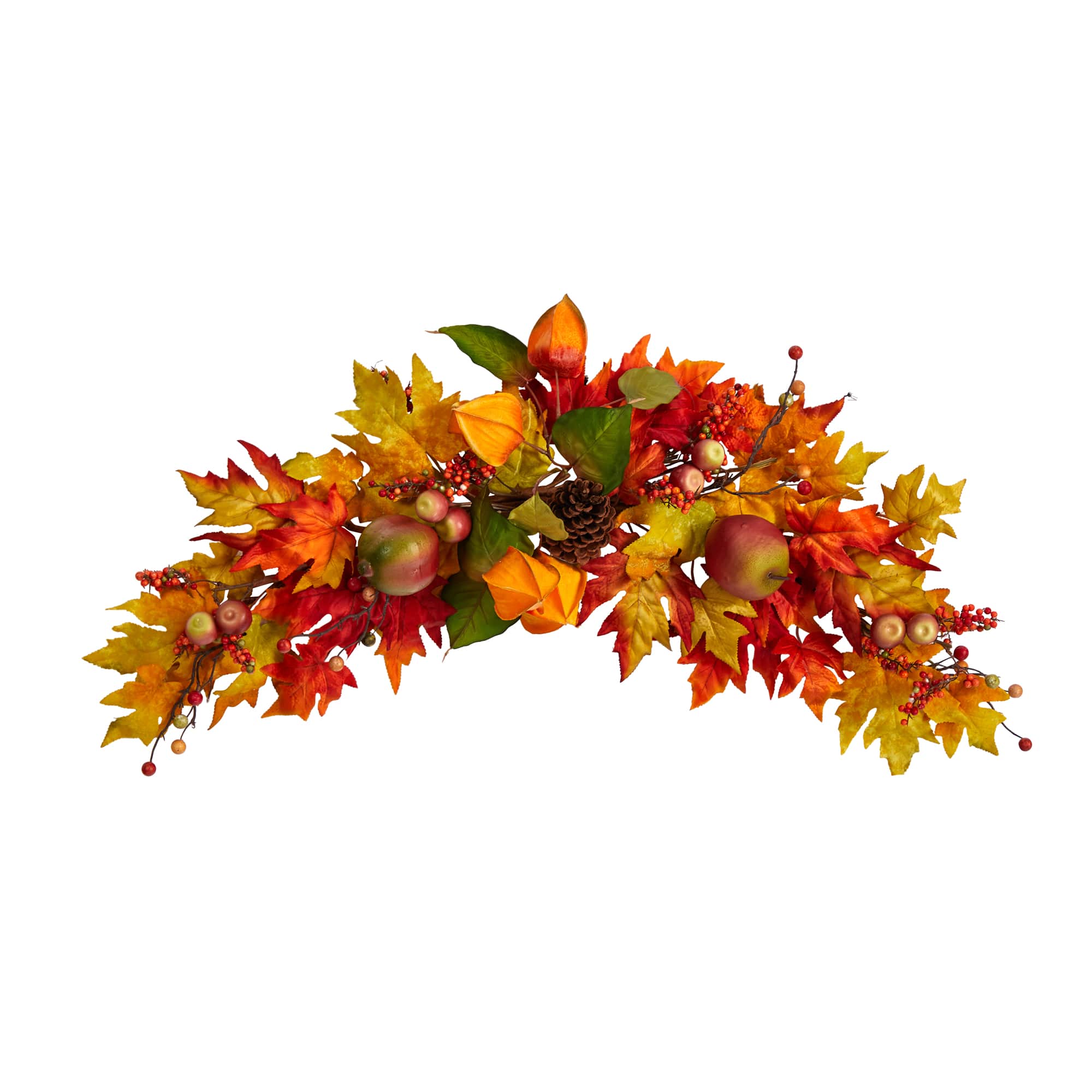 38" Maple Leaf & Berry Autumn Swag