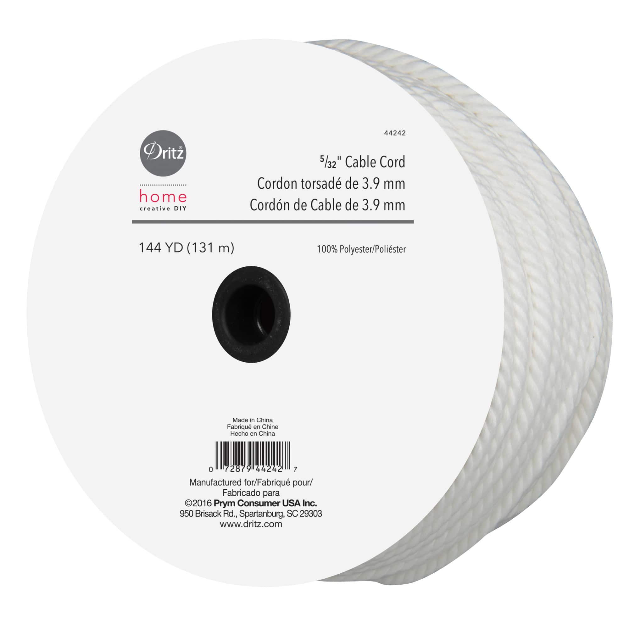 Dritz® Home White 5/32" Polyester Cable Cord, 144yd.