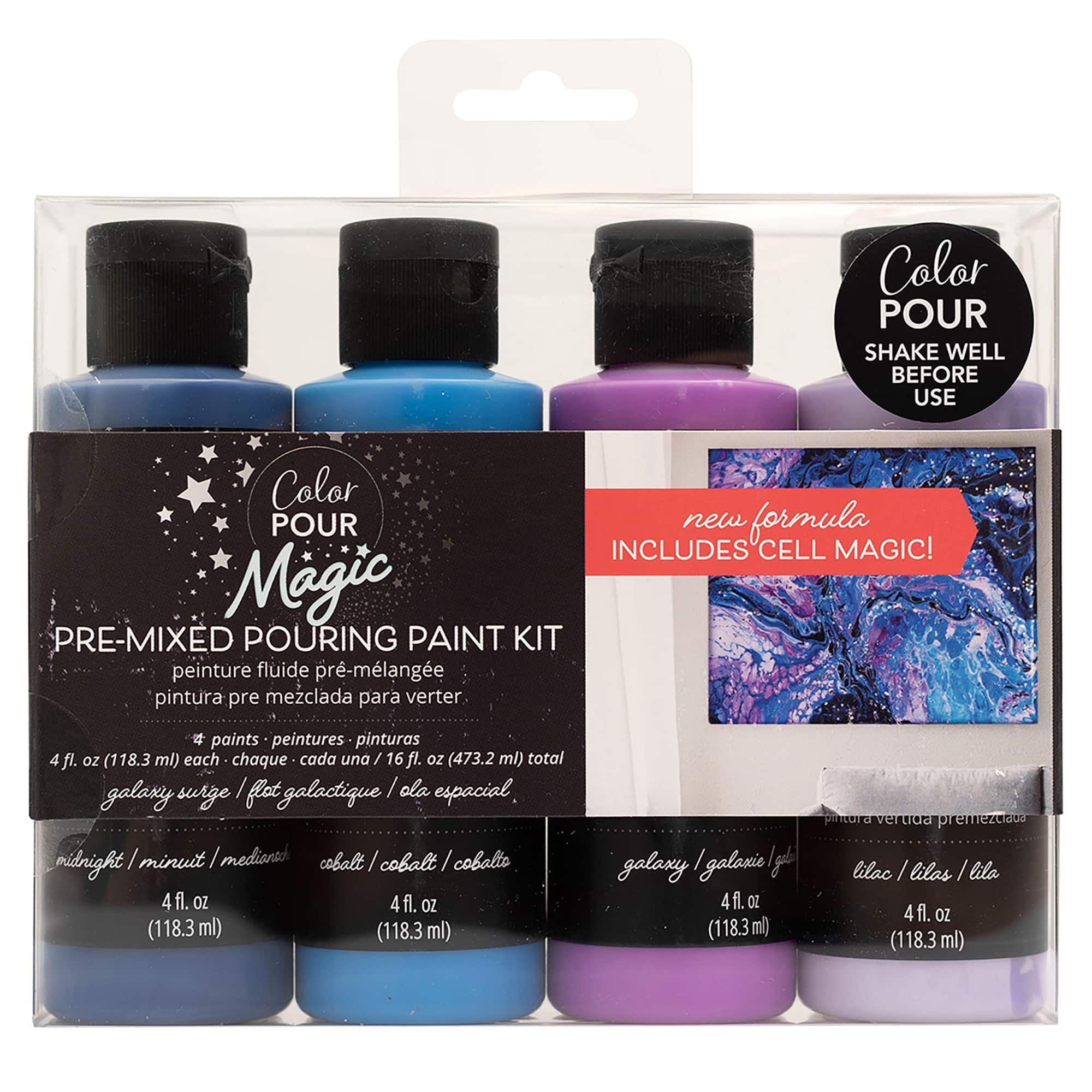Color Pour Magic Galaxy Surge Pre Mixed Paint Kit