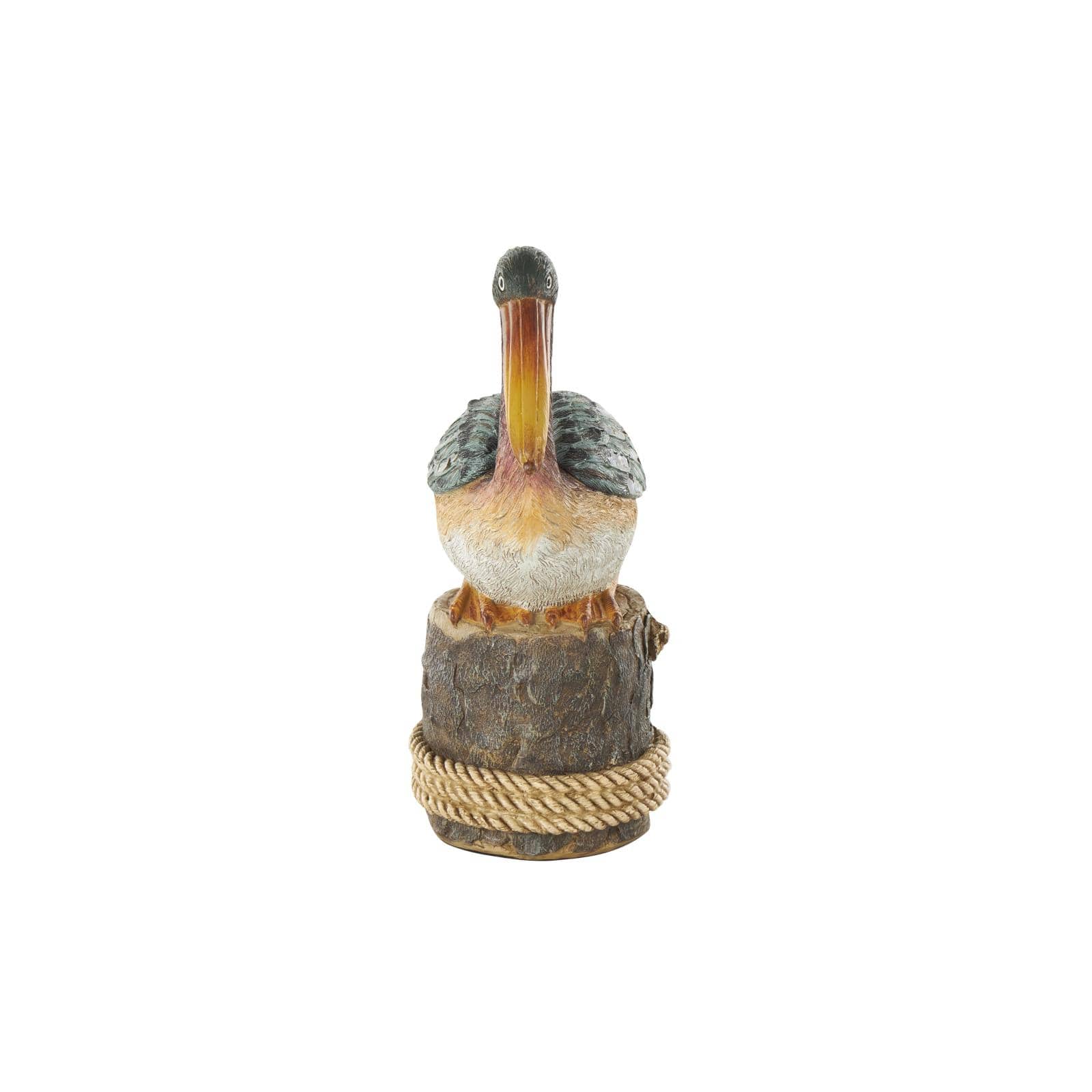 12" Teal Pelican Textured Sitting Sculpture