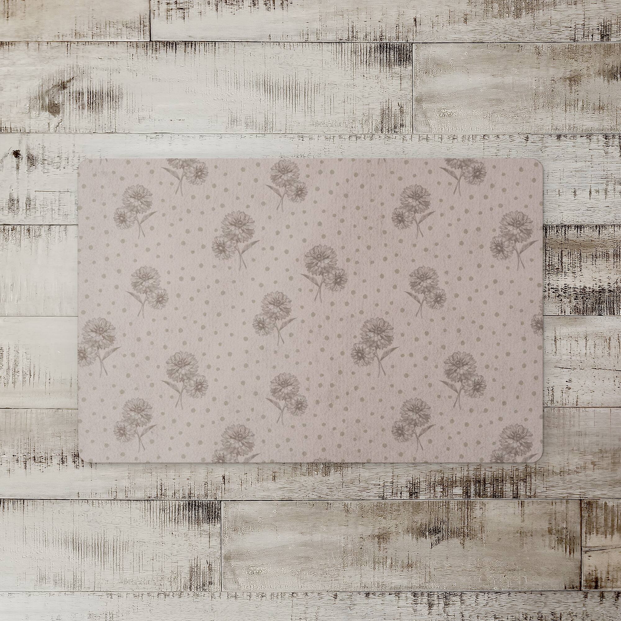 Floral Dots Floor Mat