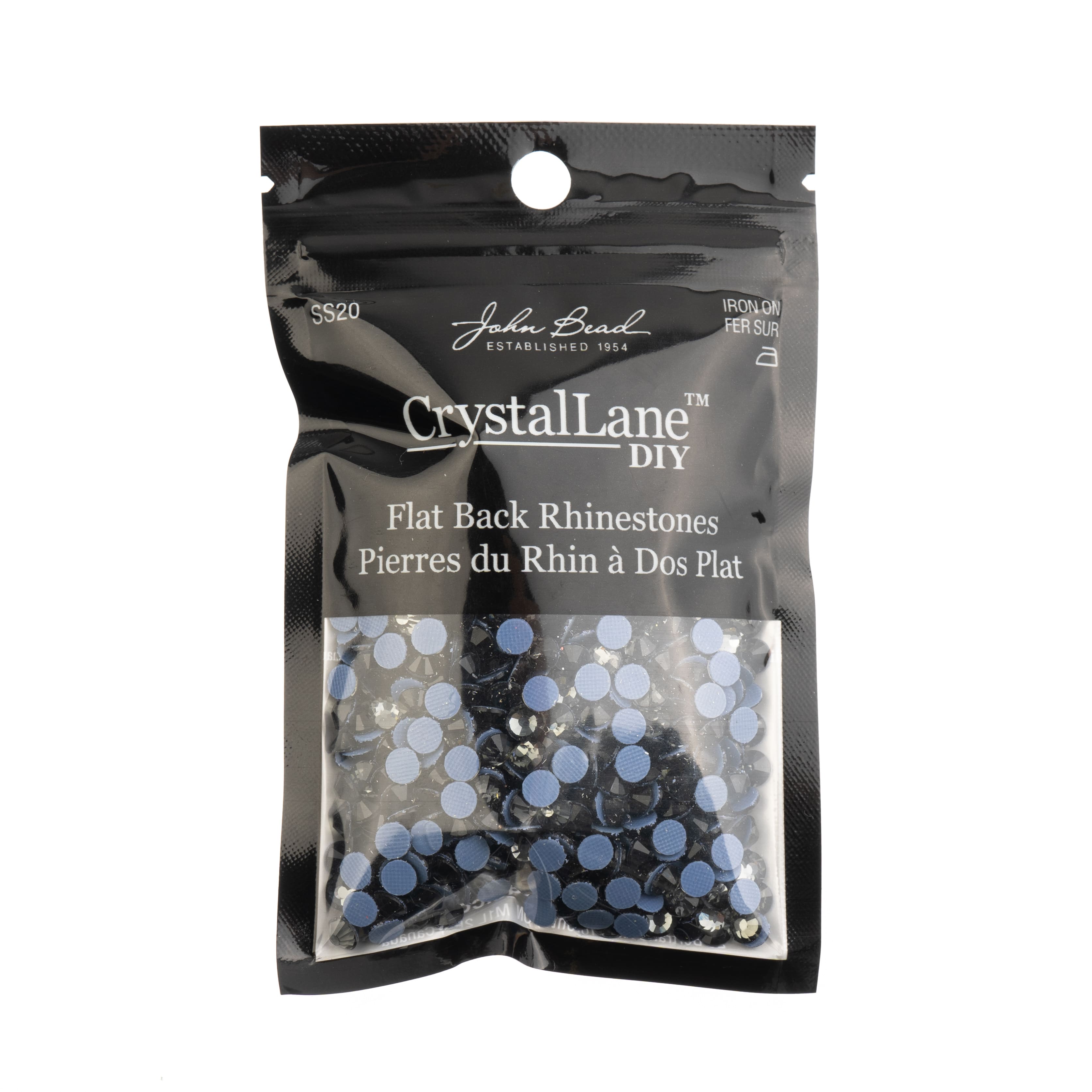 Crystal Lane DIY SS20 Round Glass Hotfix Flatback Rhinestones, 1,440ct.