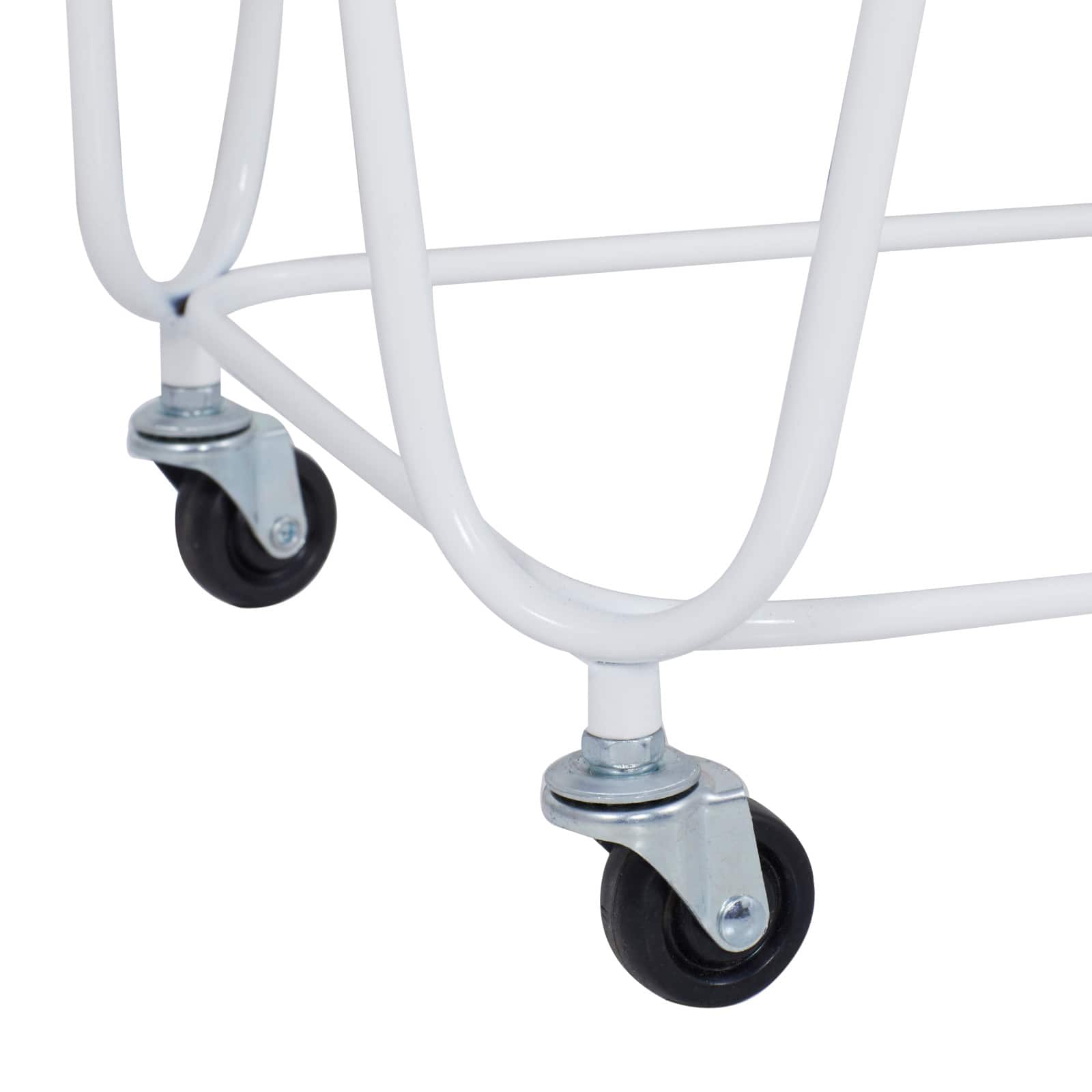 24" White Iron French Country Storage Cart