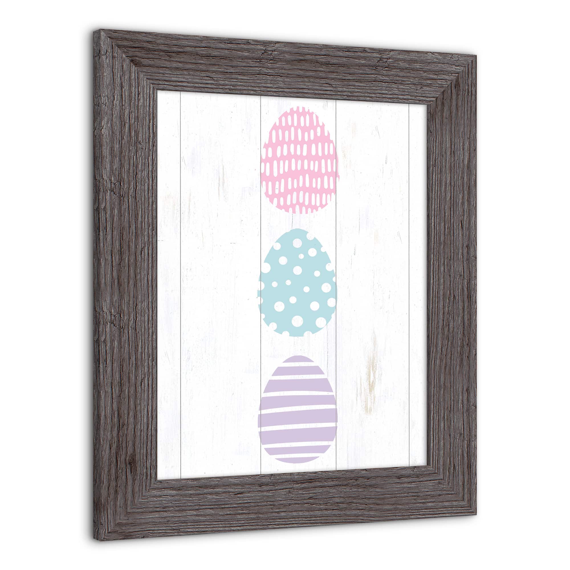 Tri Eggs 1 11" x 14" Western Gray Framed Print