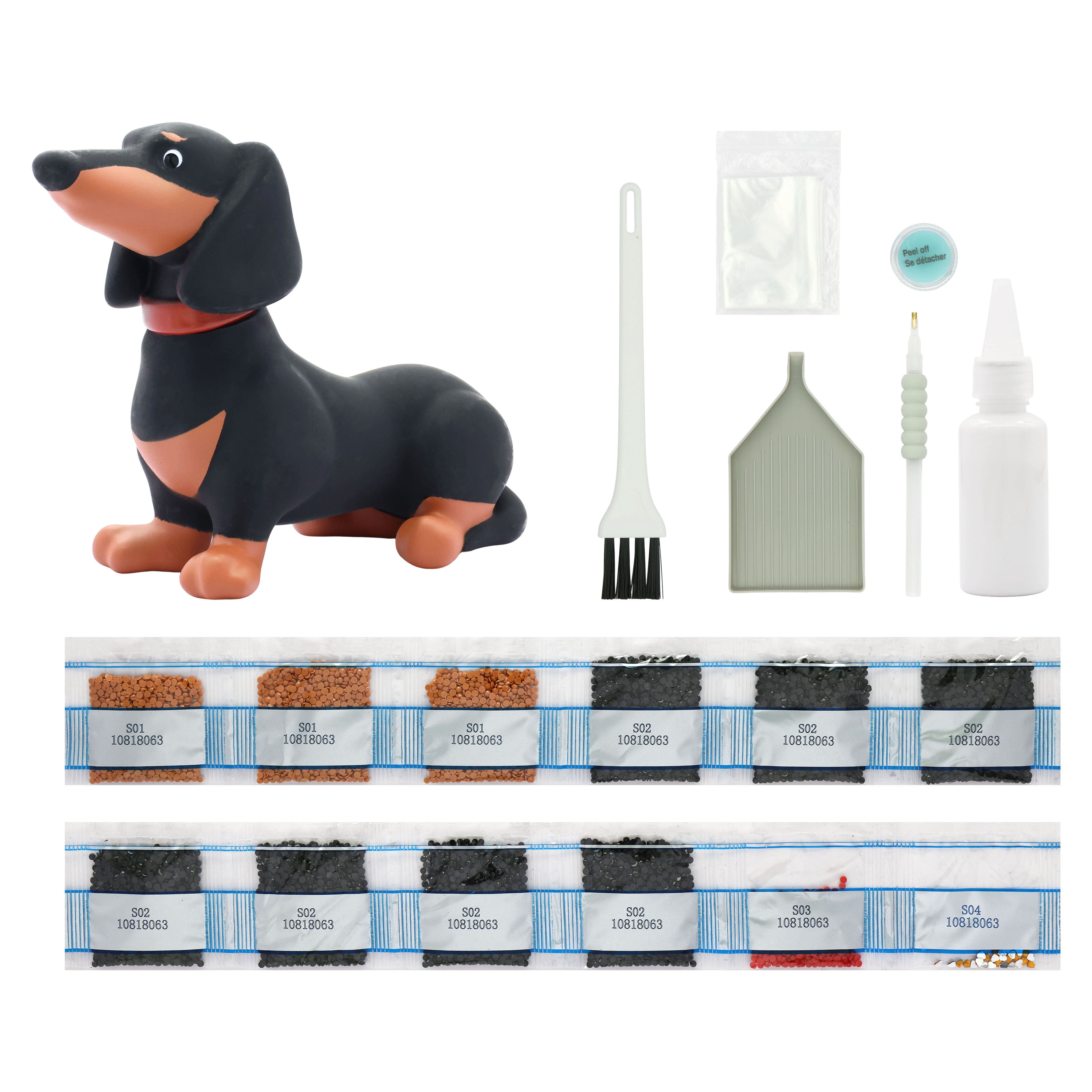 6.25" Cute Dachshund 3D Diamond Art Kit by Make Market®