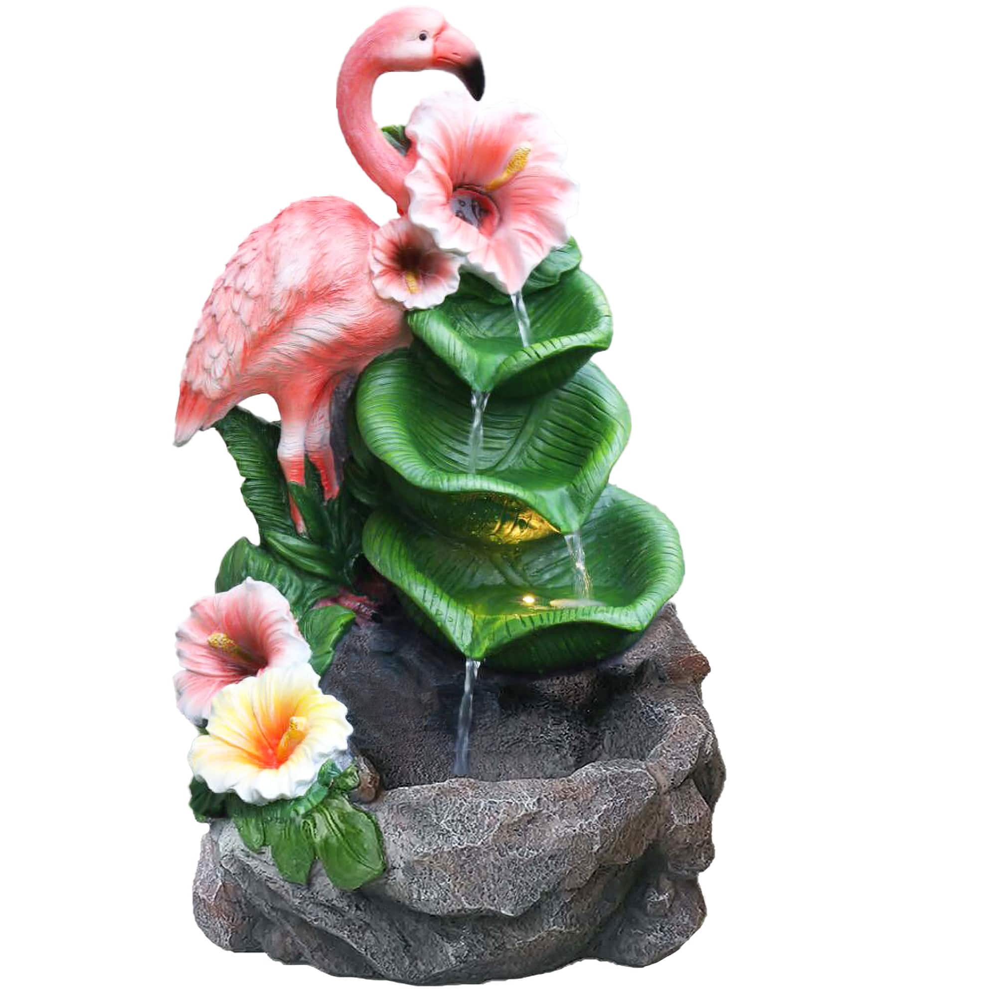 Santa's Workshop 18.5" LED Flamingo Fountain