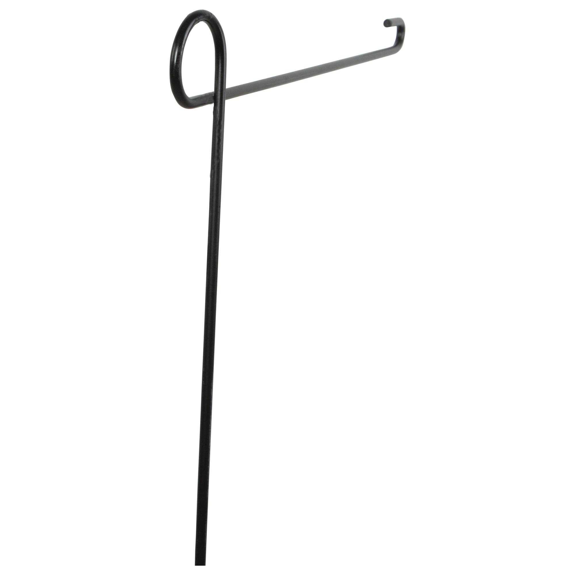 37.75" Black Solid Contemporary Garden Flagpole