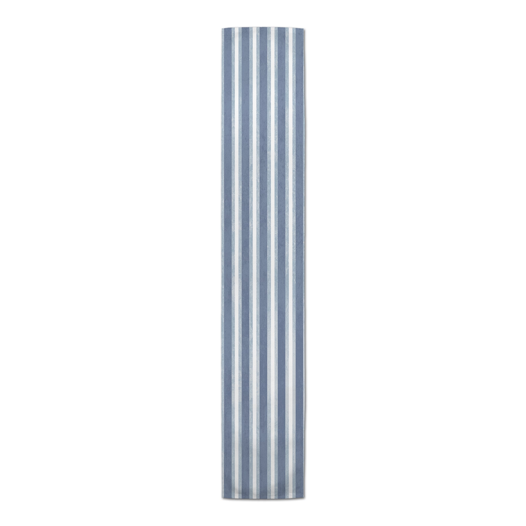72" Blue Stripes Poly Twill Table Runner