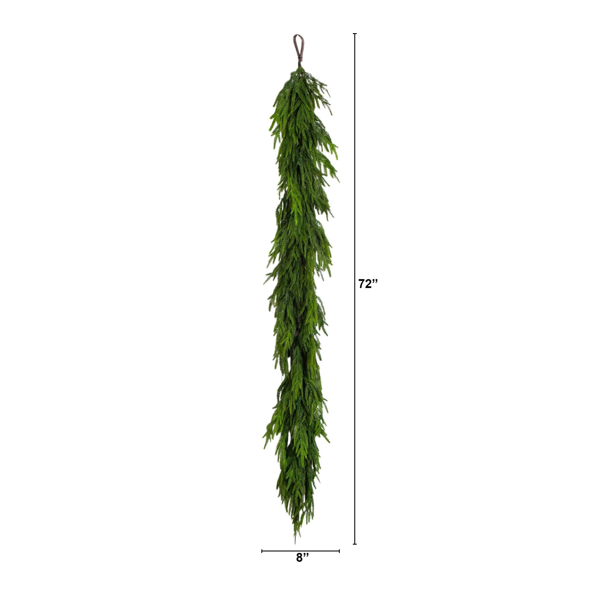 6ft. Artificial Real Touch Norfolk Island Pine Garland with Natural Look