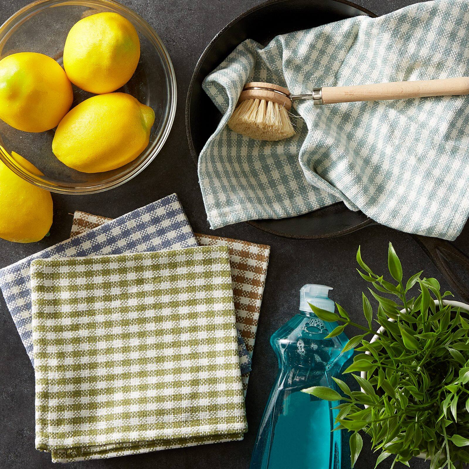 DII® Lakehouse Check Heavyweight Dishcloths, 4ct.