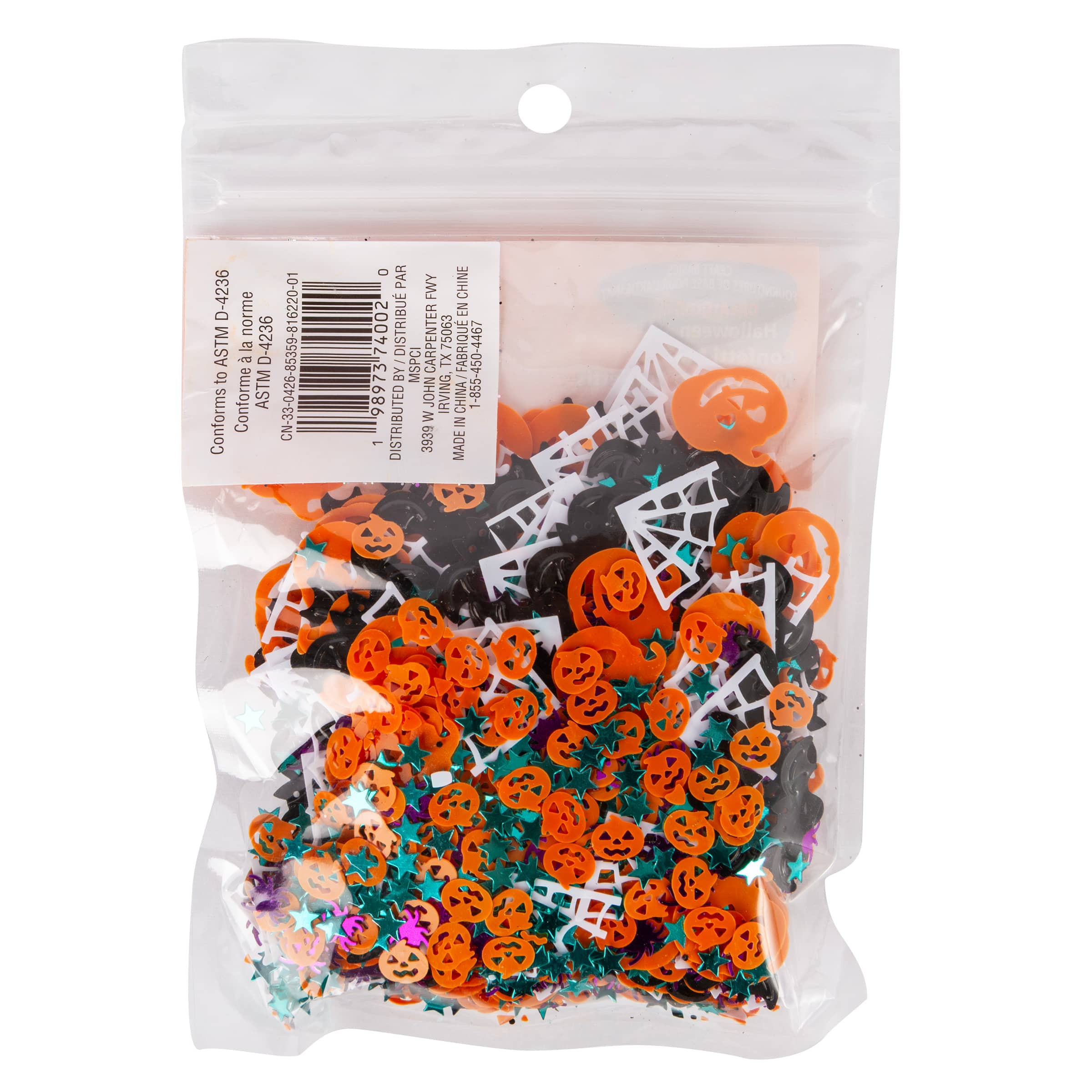 Jack-o'-Lantern & Spiderweb Confetti Mix by Creatology™
