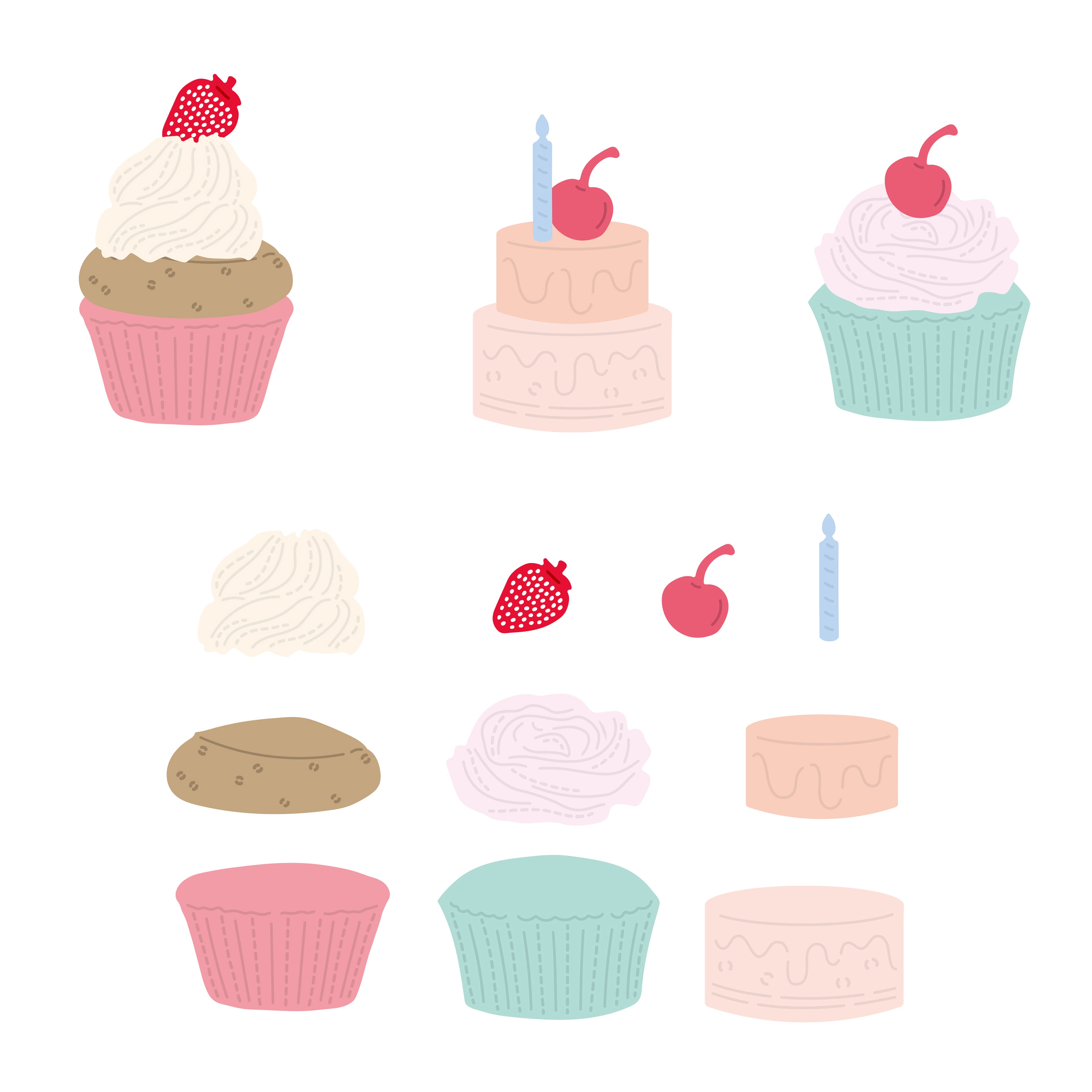 6 Pack: Cakes & Cupcakes Layering Die Set by Recollections™