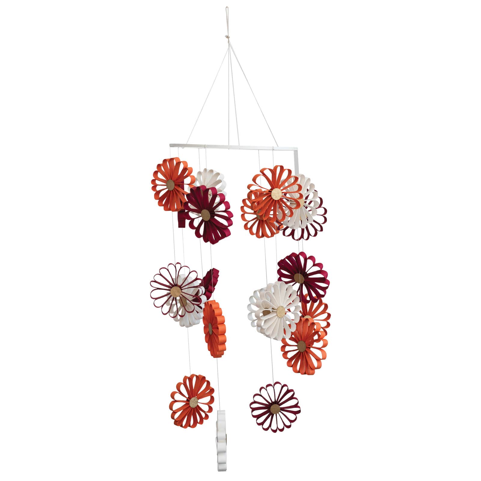Hello Honey® Multicolor Handmade Recycled Paper Flower Mobile