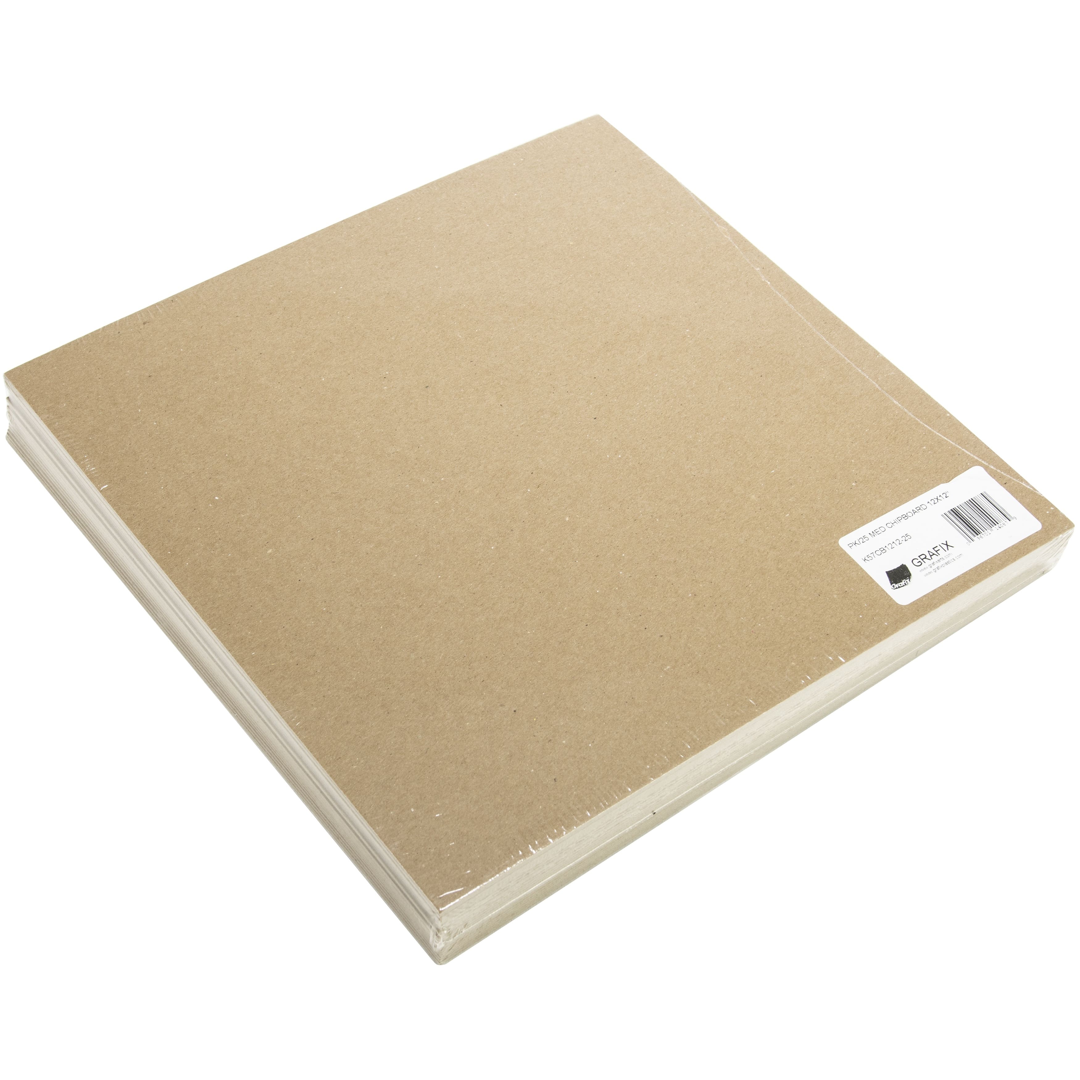 Grafix Medium Weight Chipboard Sheets 12"X12" 25/Pkg-Natural