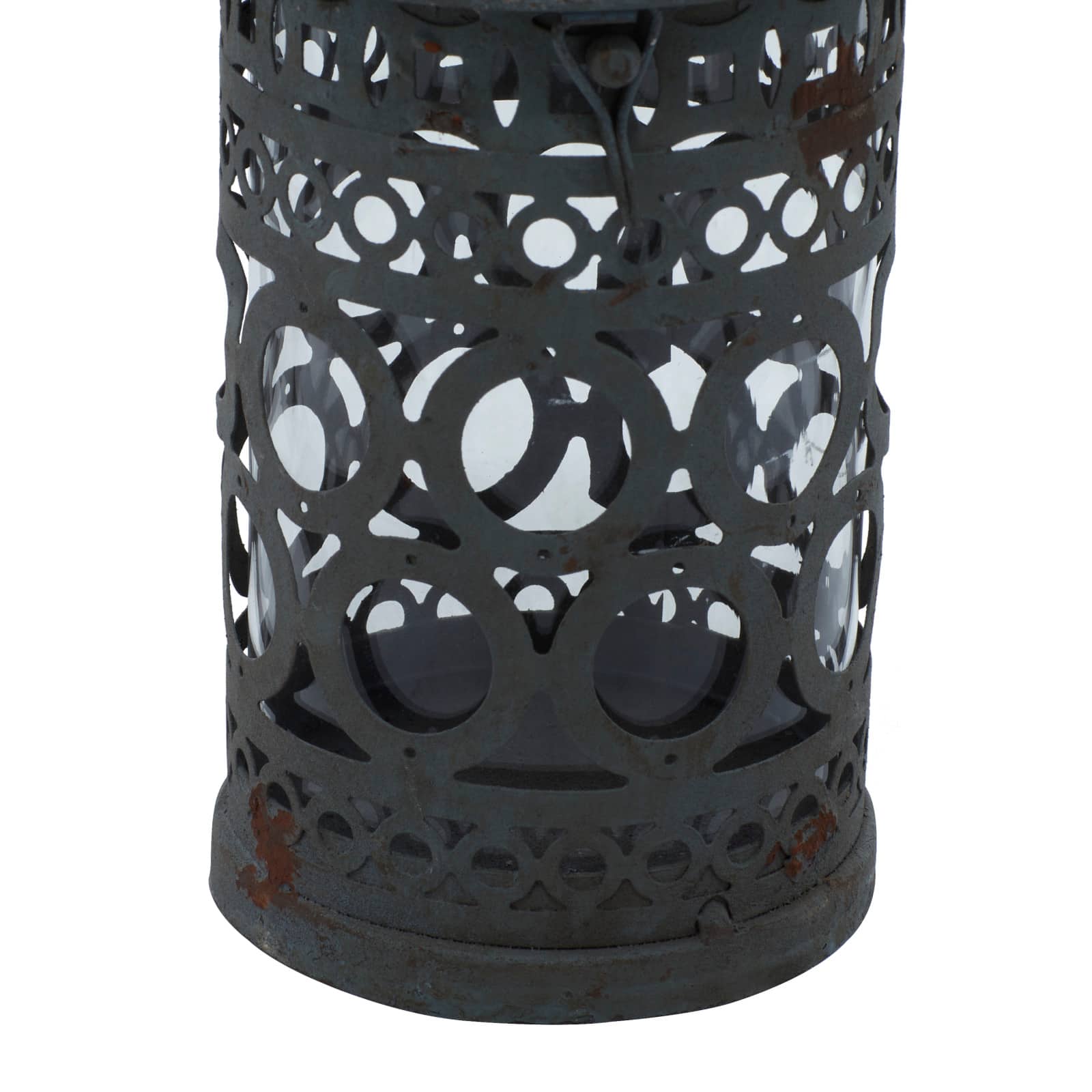 Black Metal Rustic Lantern Set