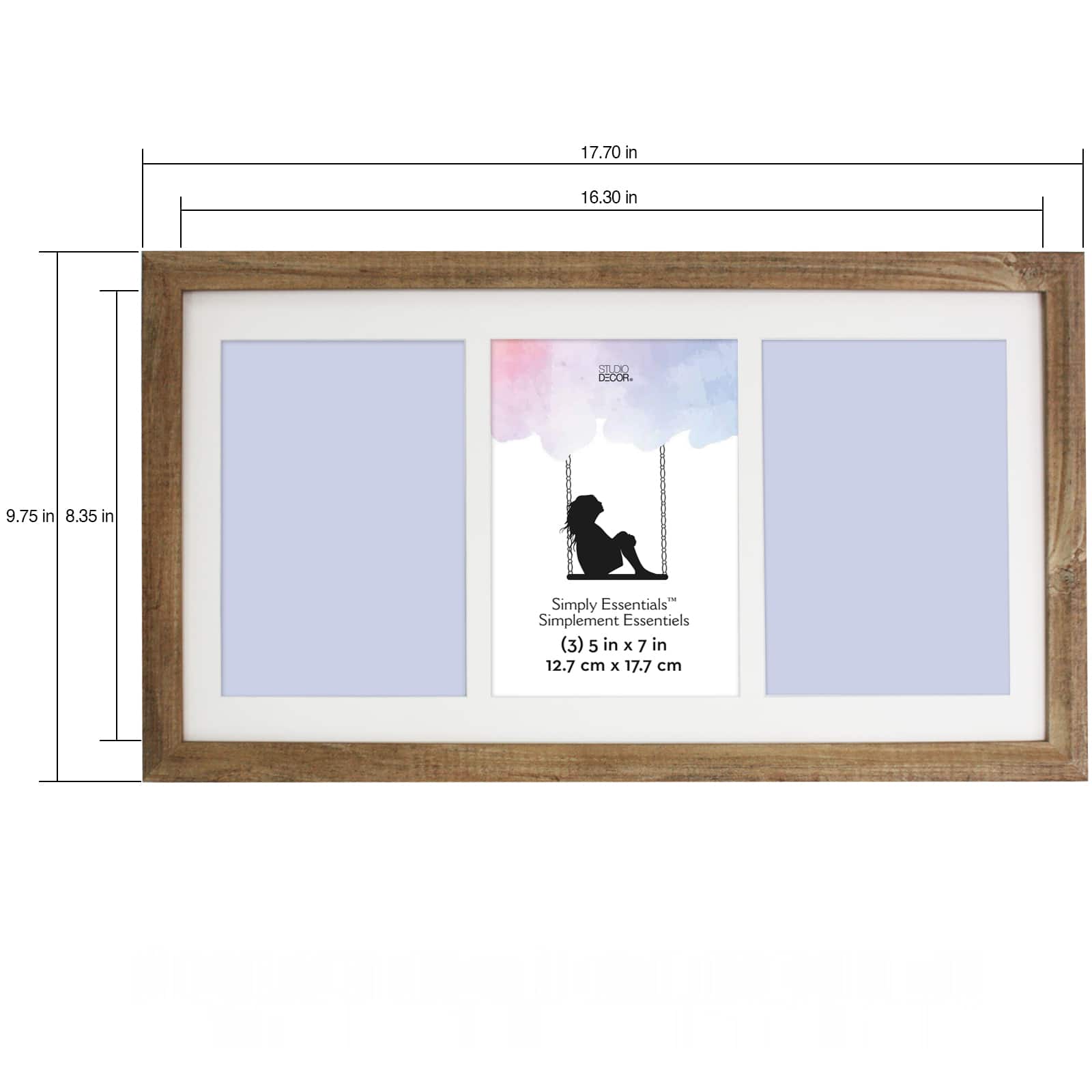 Simply Essentials™ 3 Opening 5" x 7" Natural Collage Frame by Studio Décor®