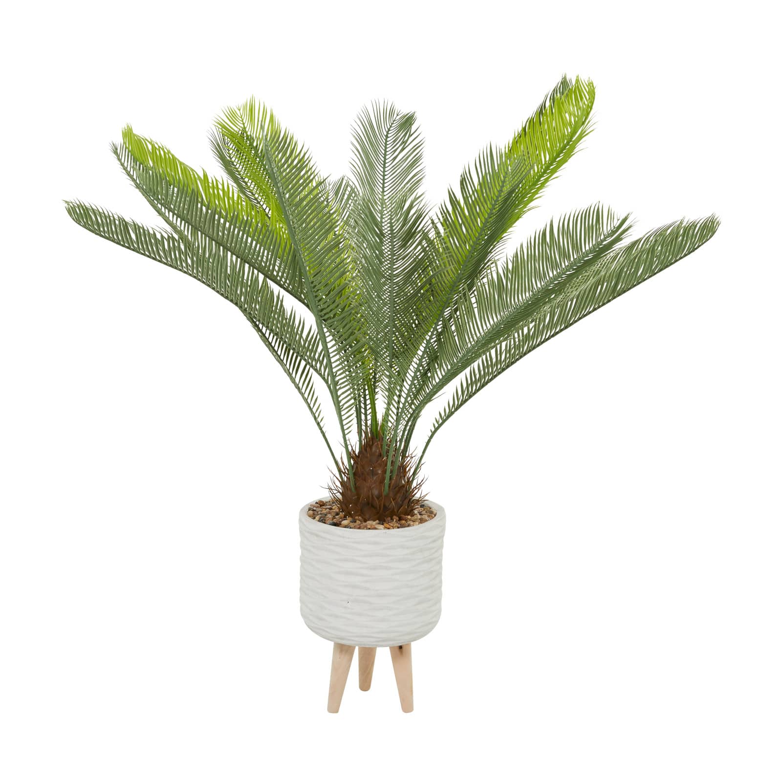 3.5ft. Potted Green Plastic Modern Artificial Foliage