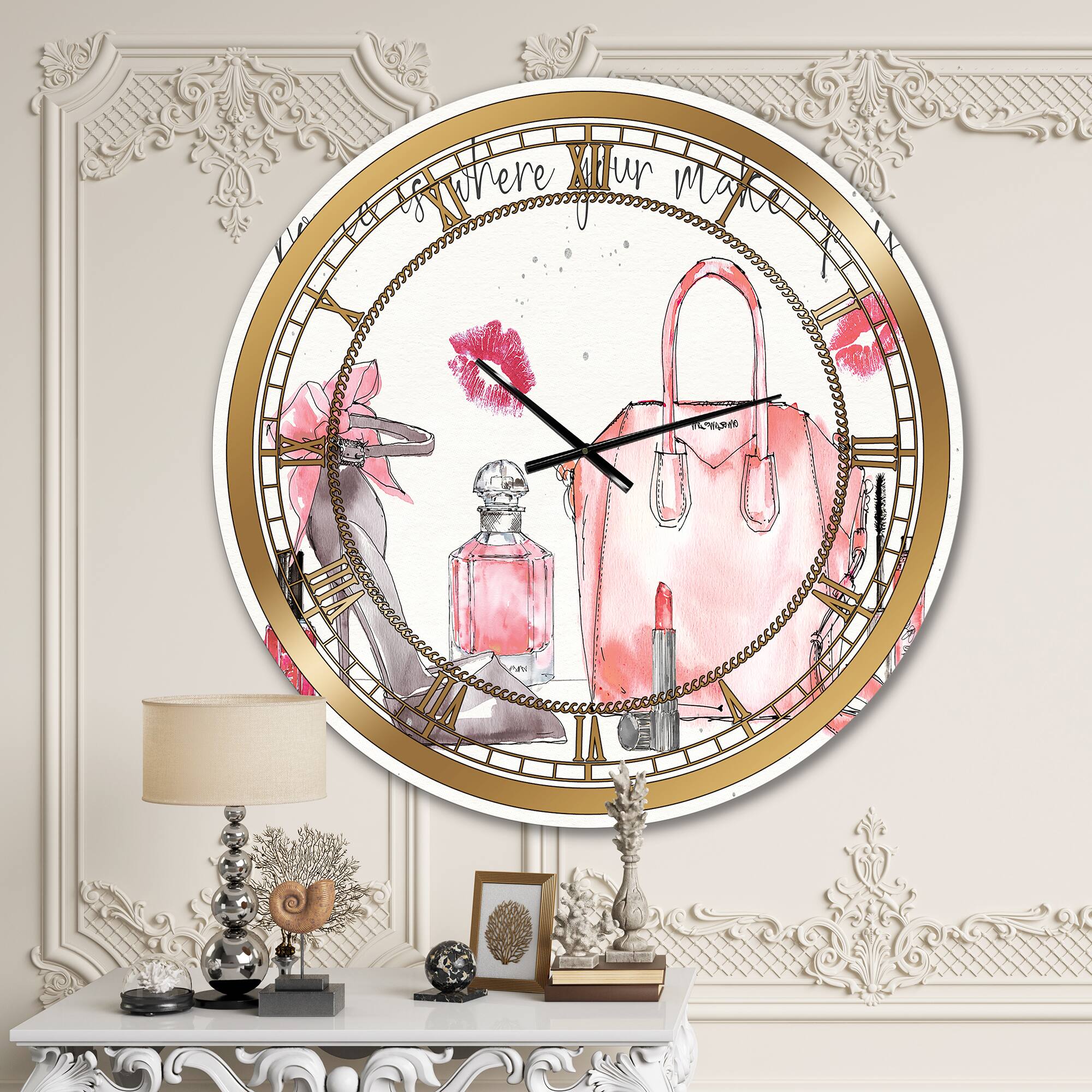 Designart Chic Accents I Glam Wall Clock