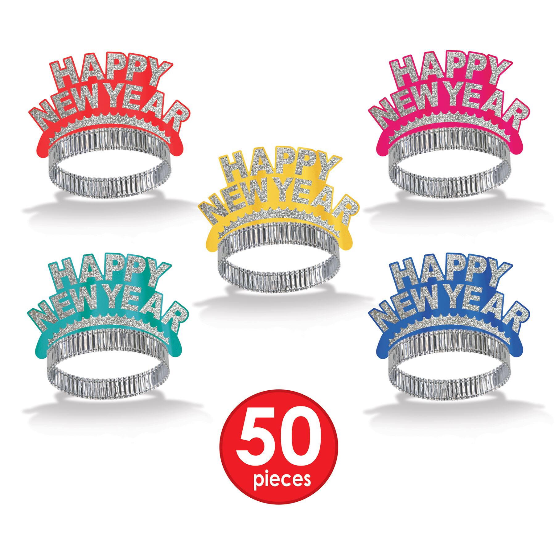 Beistle Happy New Year Tiaras, 50ct.