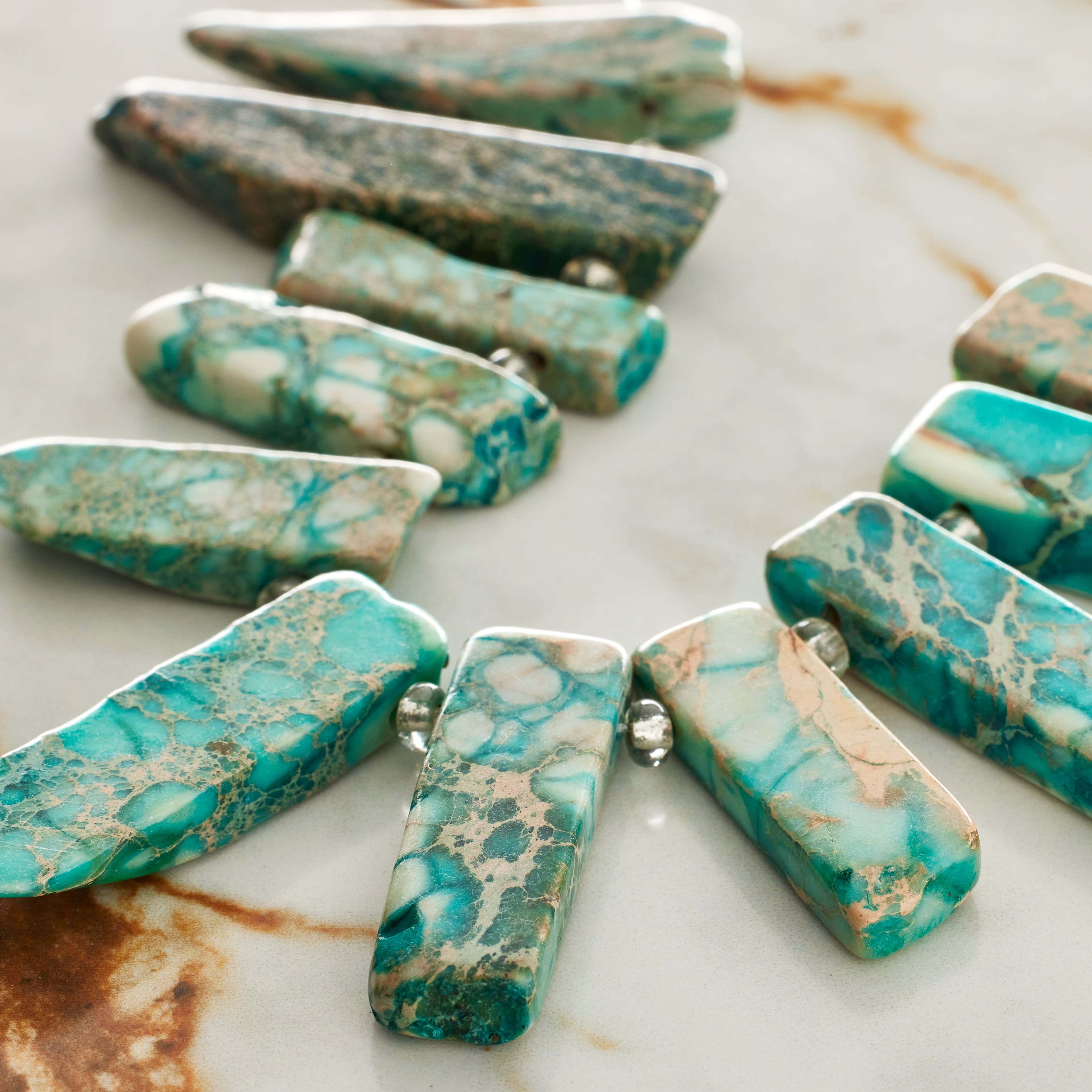 Aqua Jasper Stick Beads, 25mm by Bead Landing™ Sedona