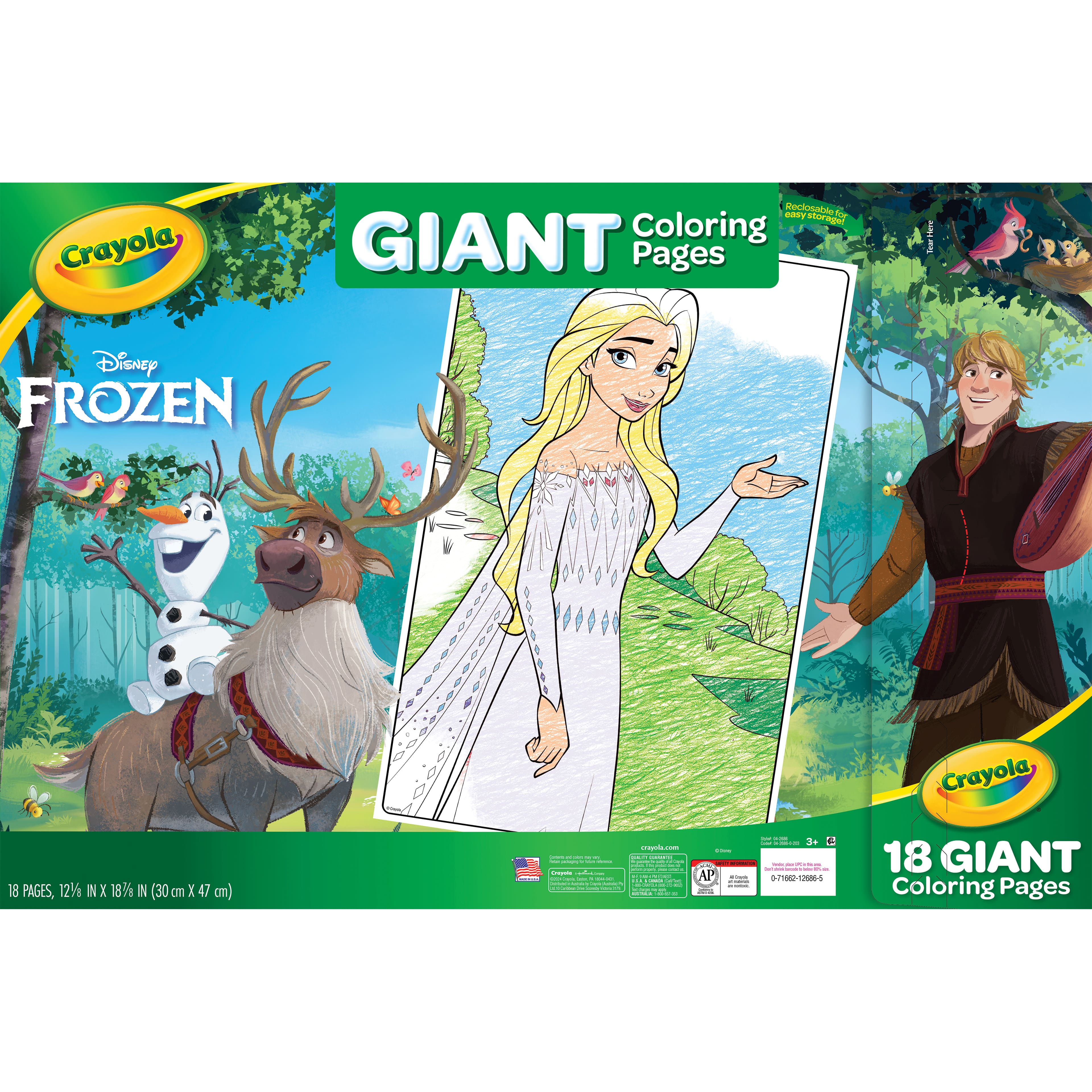 12 Packs: 18 ct. (216 total) Crayola® Disney Frozen 2 Giant Coloring Pages