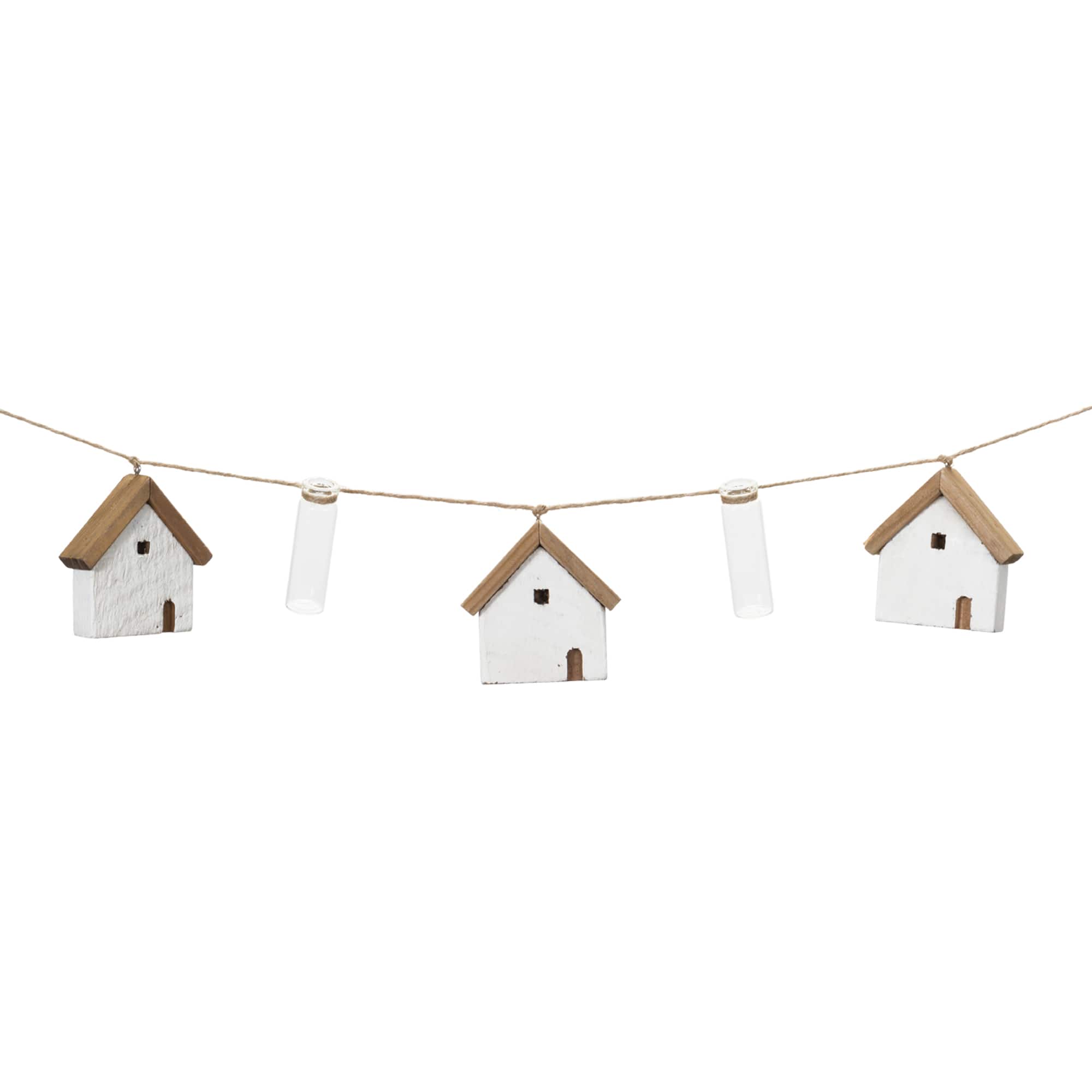 2.2ft. House & Tube Vase String Garlands, 2ct.
