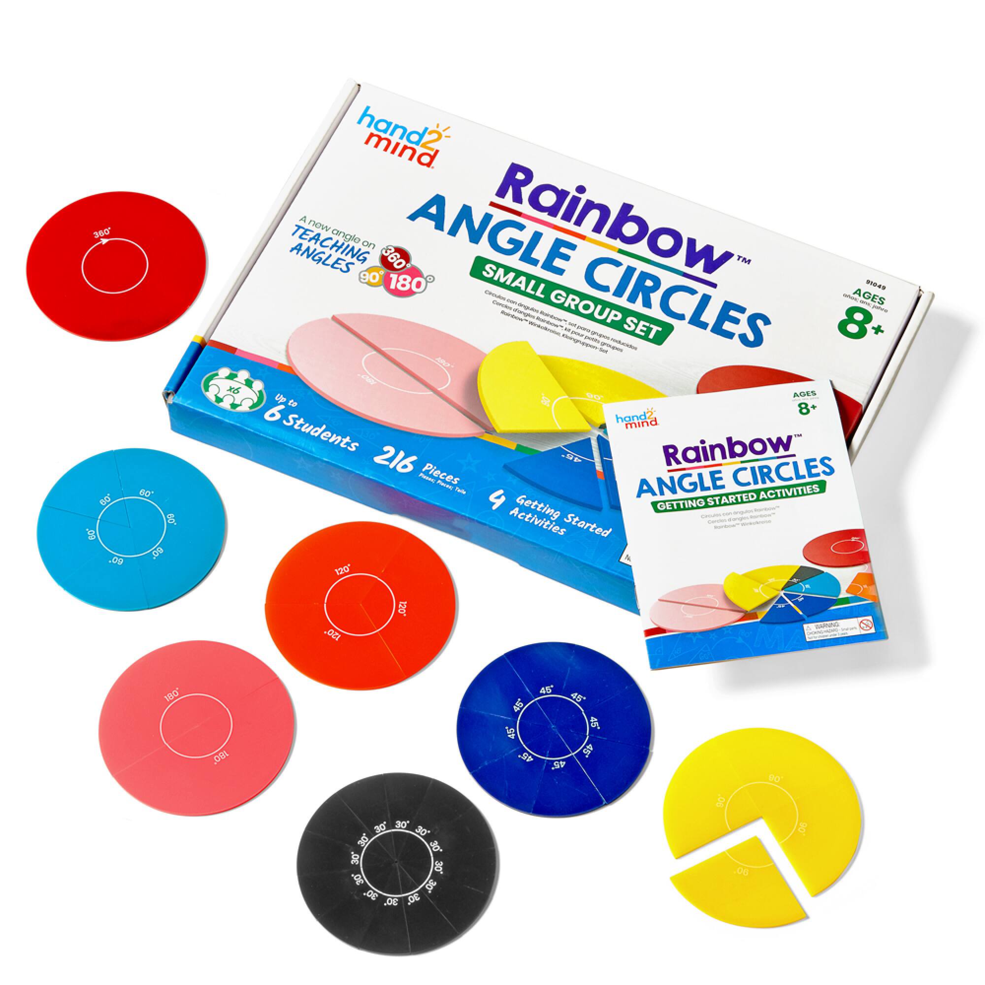 Hand2mind® Rainbow® Angle Circles Small Group Set, 6ct.