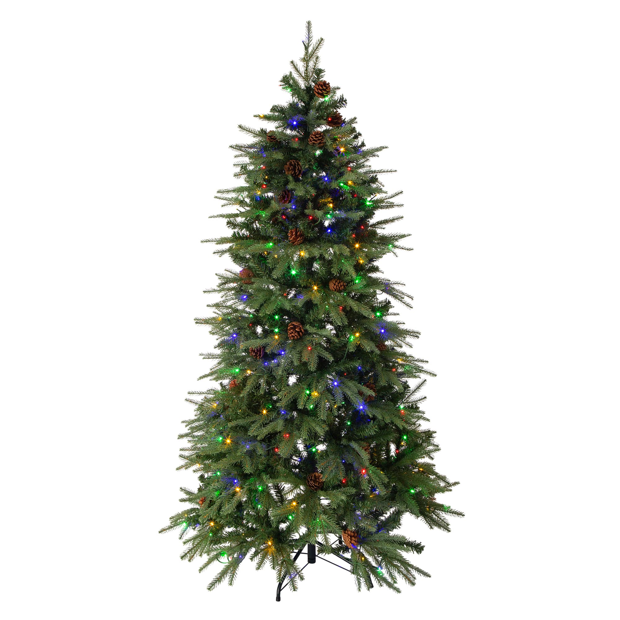 6Ft Pre-Lit Green Fir Artificial Christmas Tree with Warm White & Multicolor LED Lights By Glitzhome | 6 ft | Michaels®