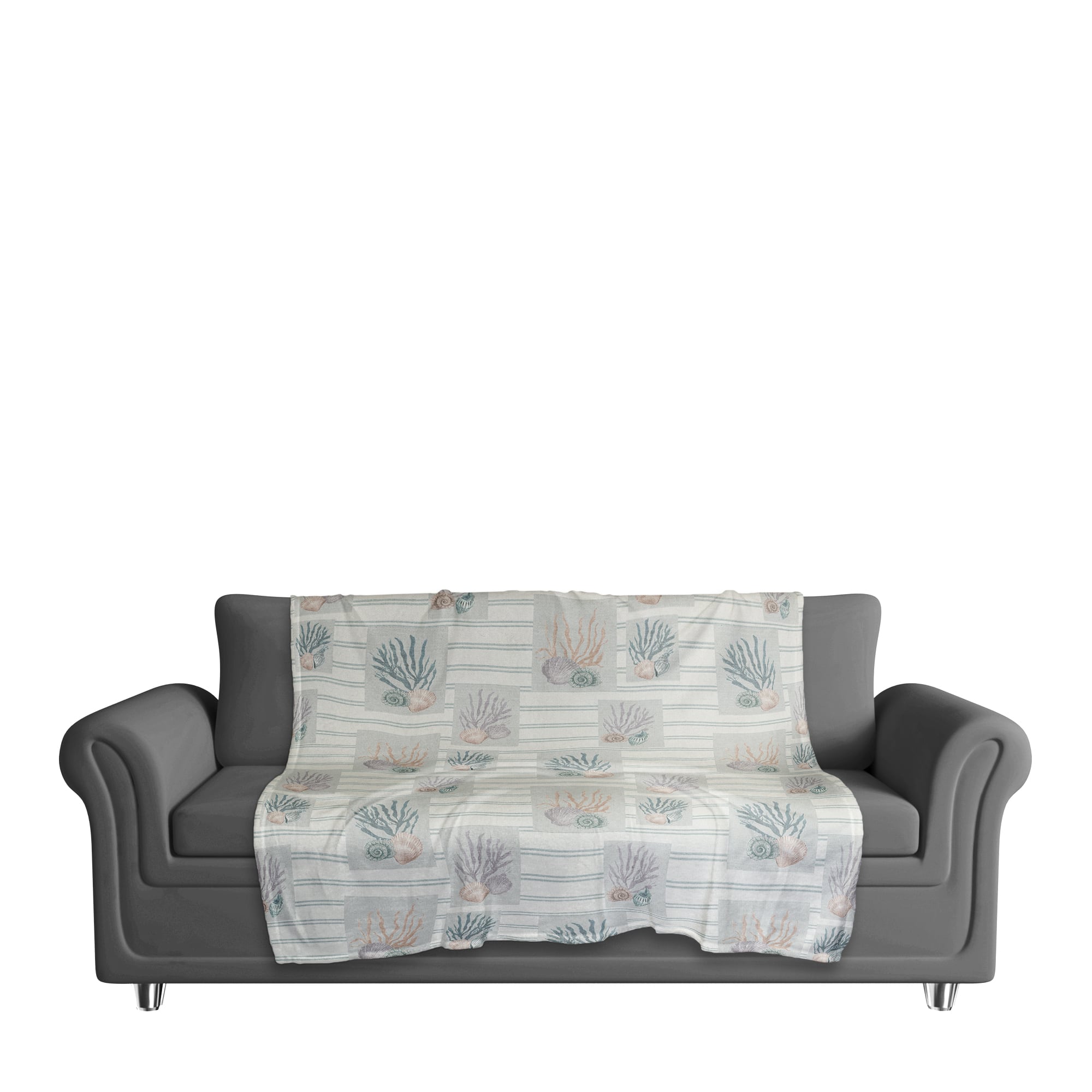 Shell Panels Coral Fleece Blanket