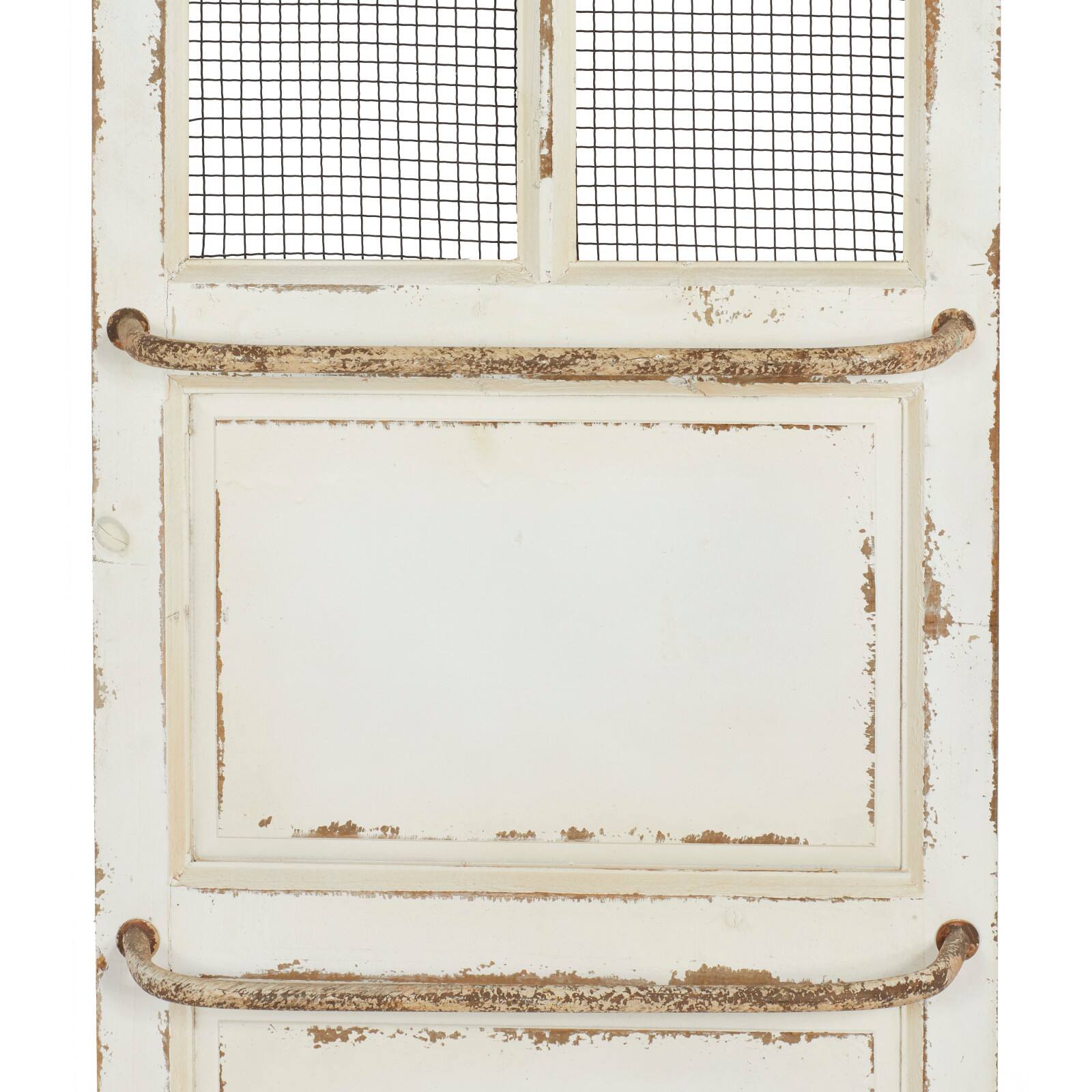 68" Cream Farmhouse Abstract Wood Wall Décor
