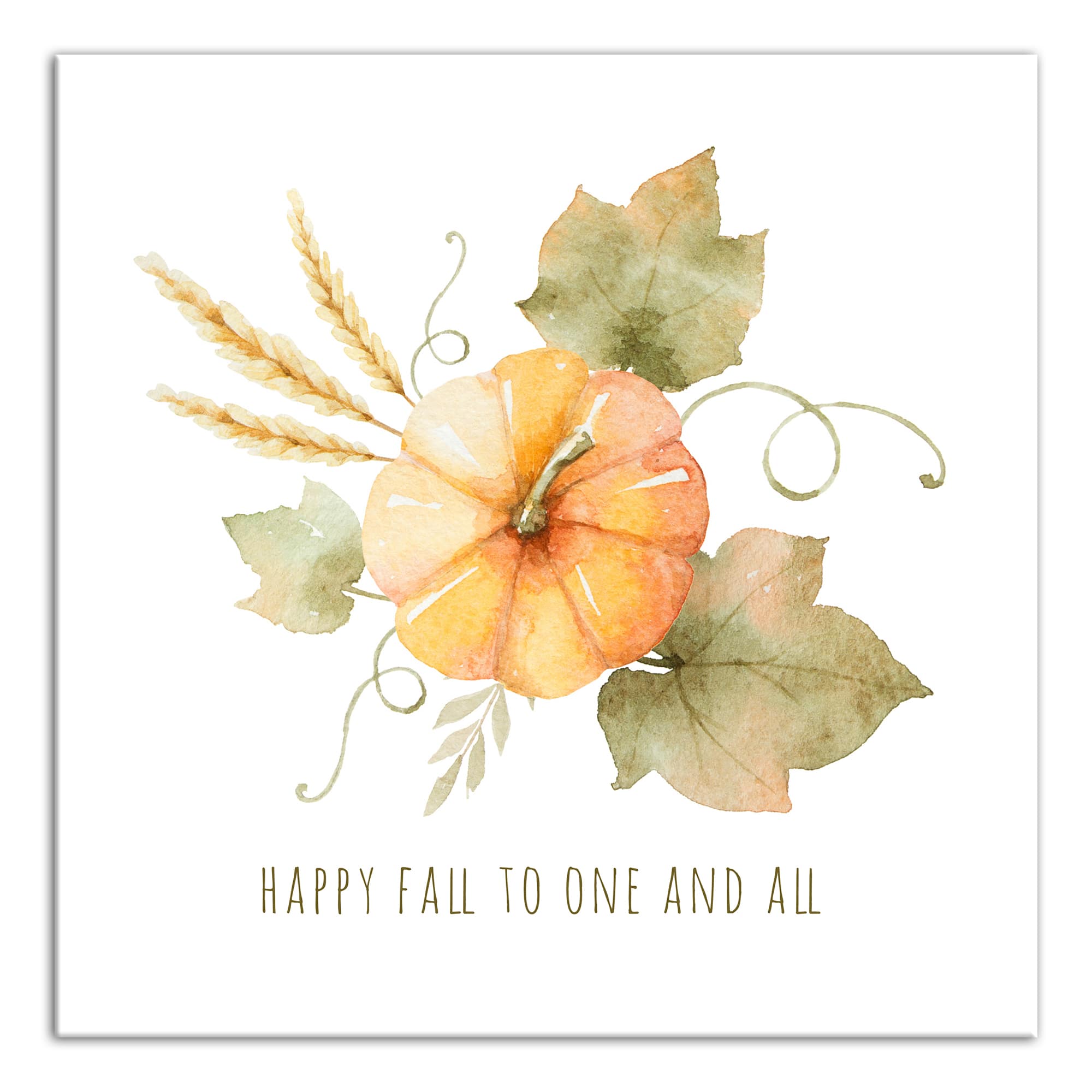 Happy Fall To One And All Canvas Wall Art