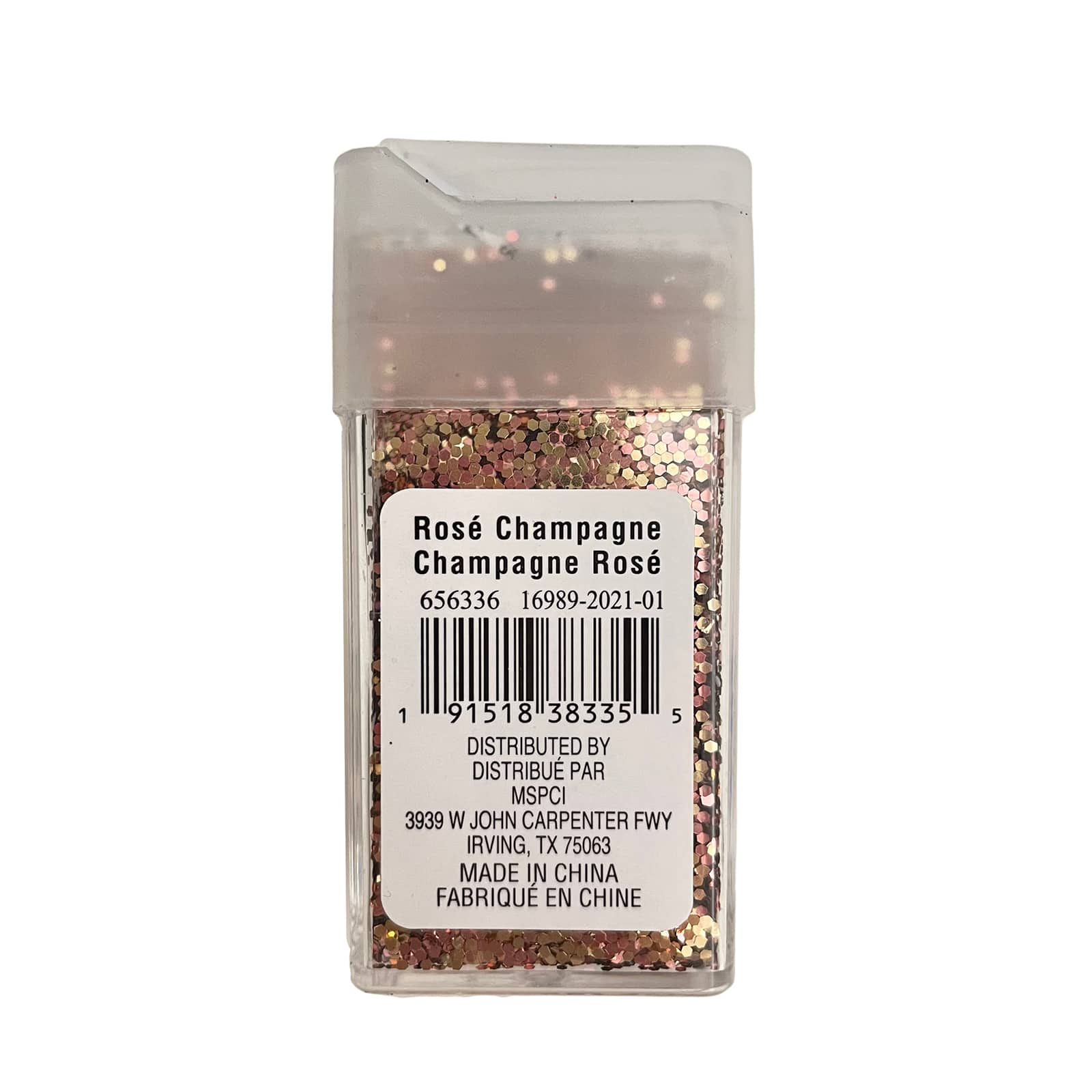 12 Pack: Chunky Champagne Rose Polyester Glitter by Recollections™