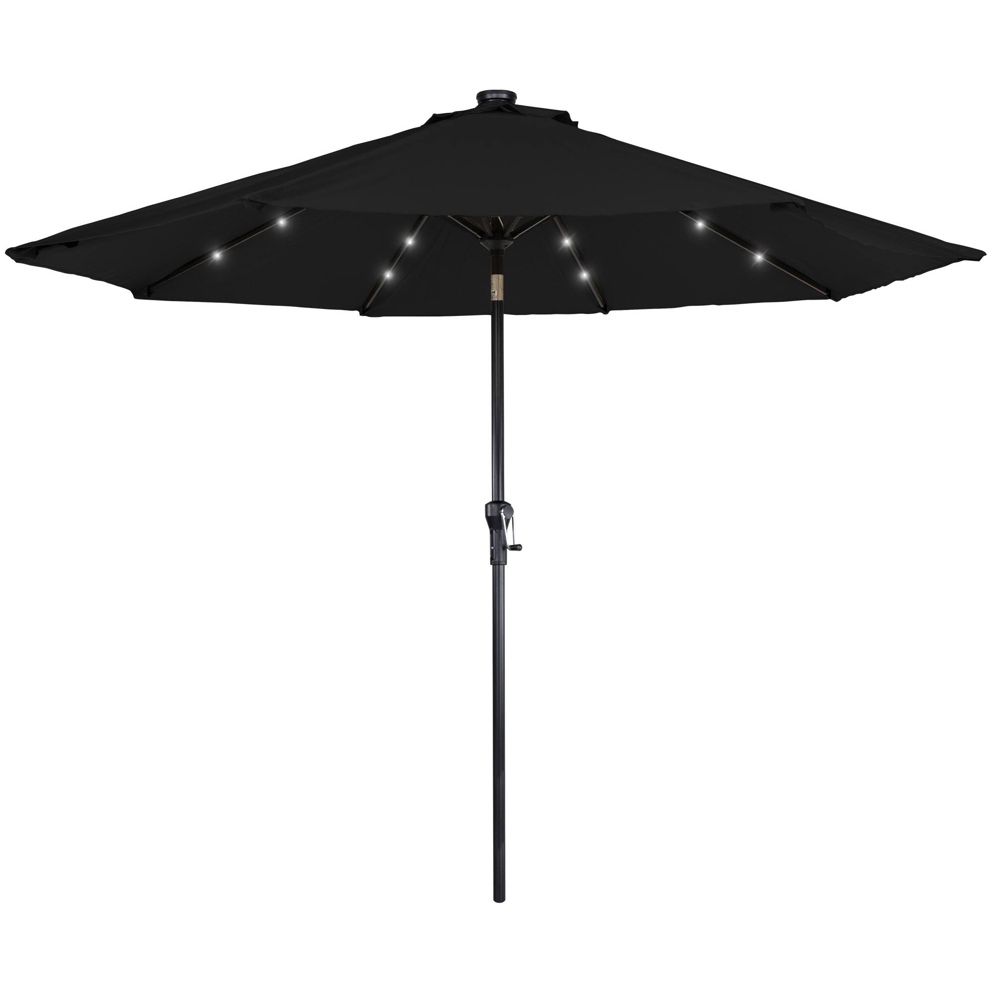 9ft. Solar Lighted Outdoor Patio Market Umbrella