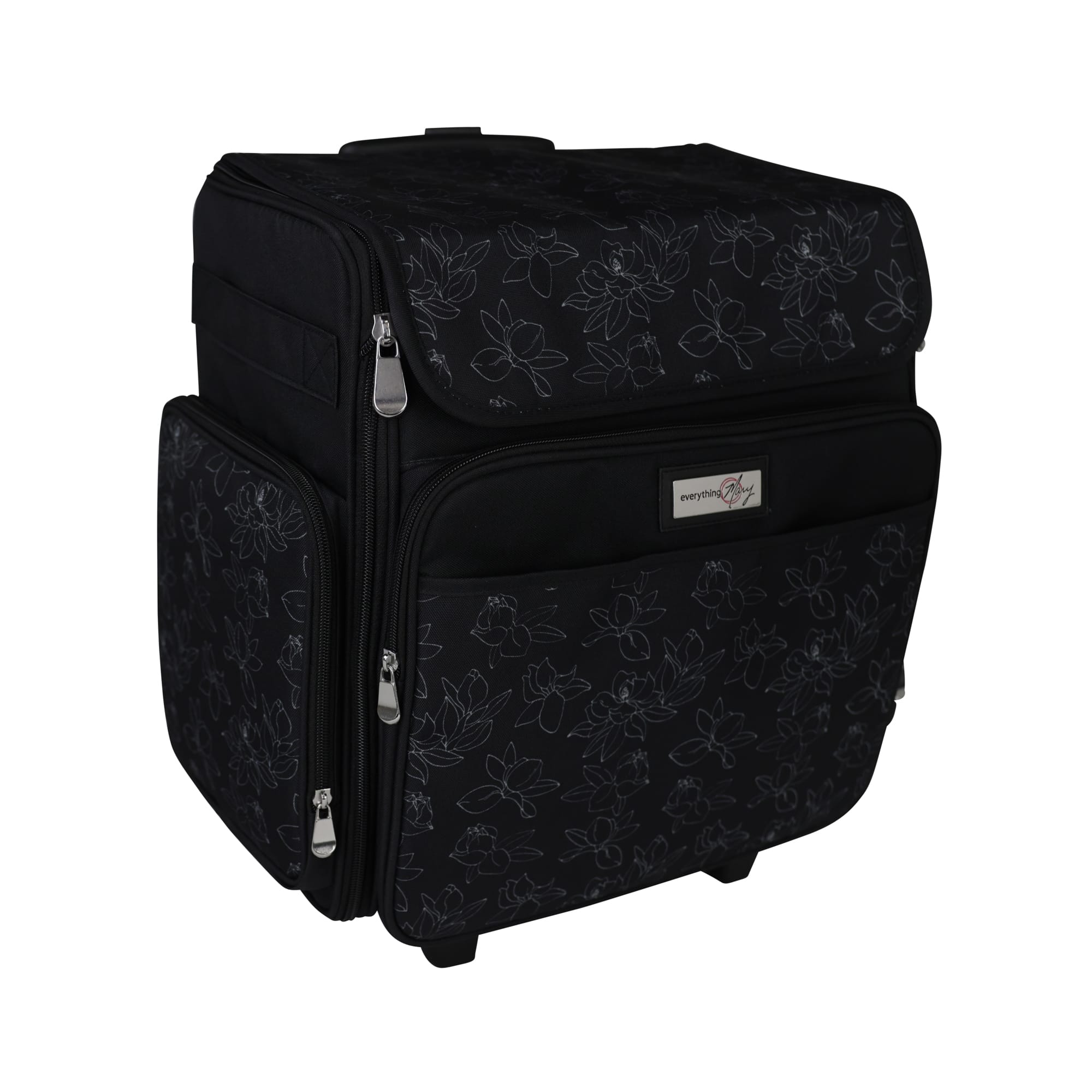Everything Mary Black & White Rolling Craft Bag