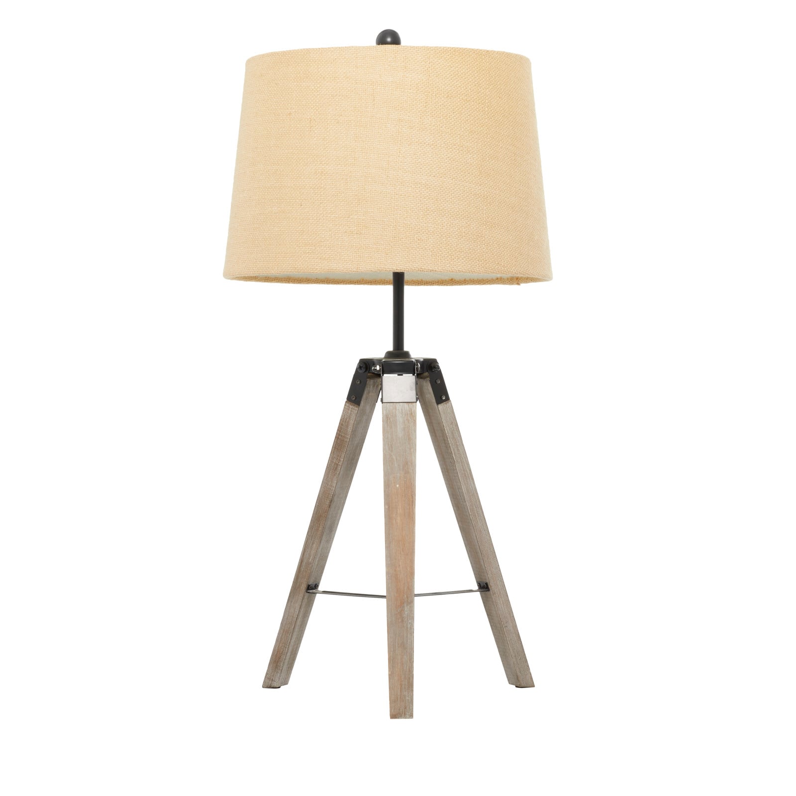 Set of 2 Brown Wood Rustic Table Lamp, 31"