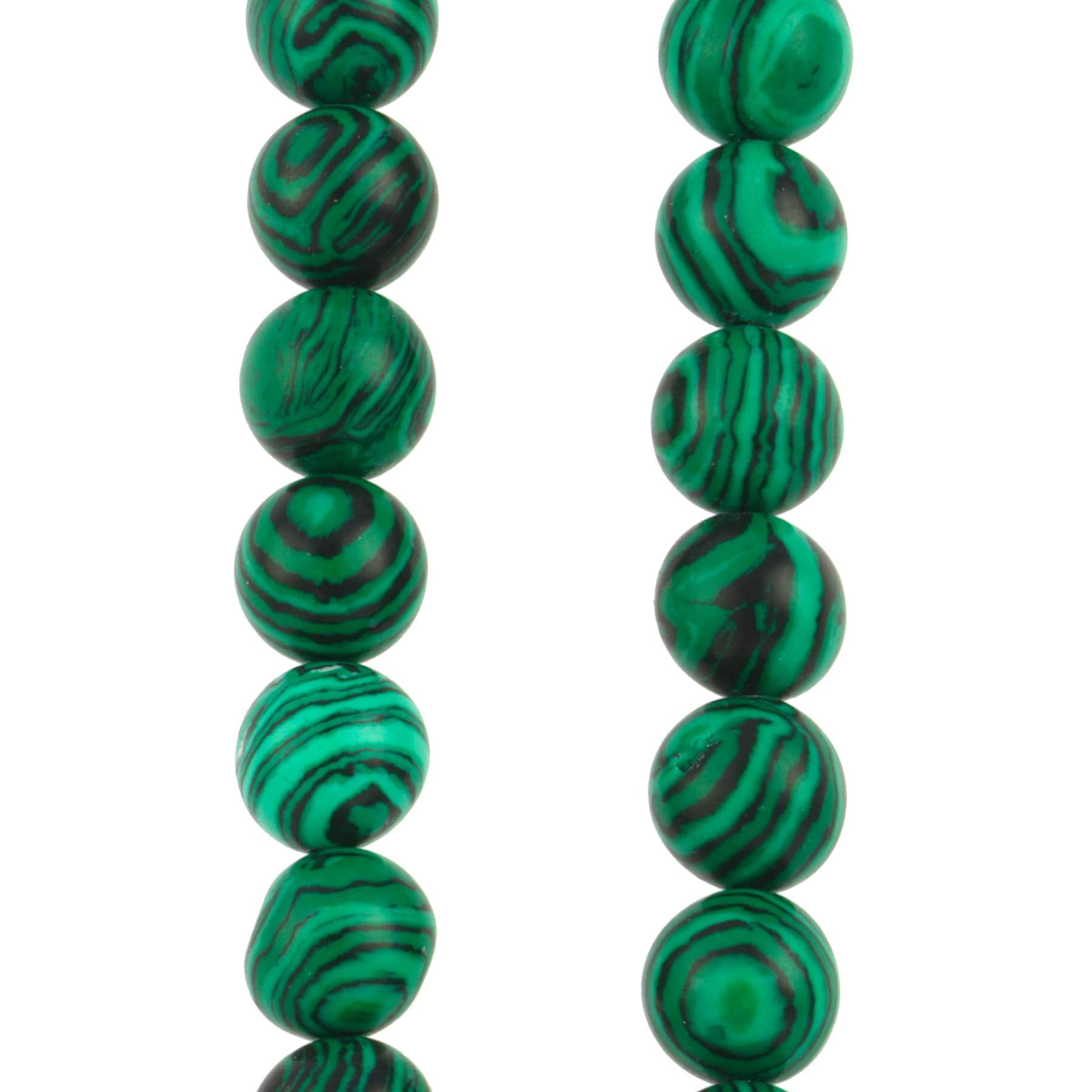 12 Pack: Green Reconstituted Dyed Stone Round Beads by Bead Landing™