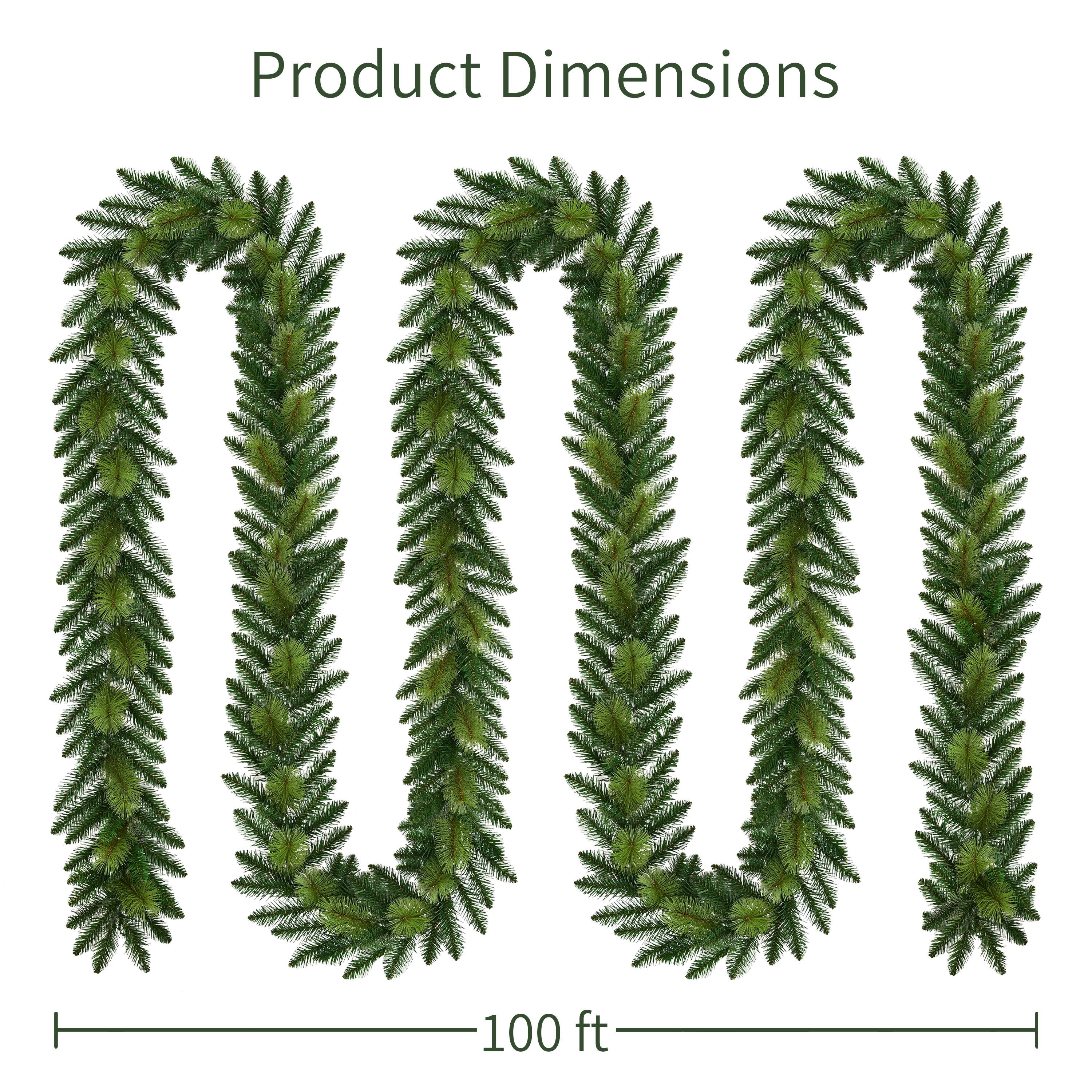 Puleo 100ft. Unlit Green Spruce Artificial Garland