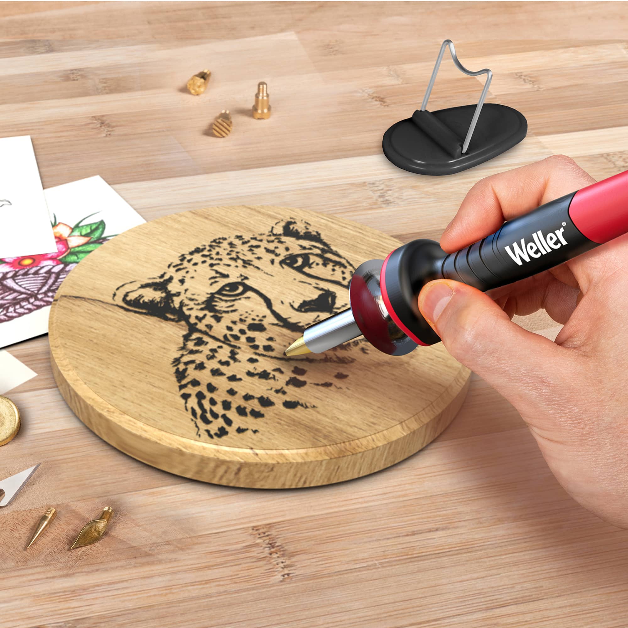 Weller® 28-Piece 25W Short-Barrel Iron Woodburning Project Kit
