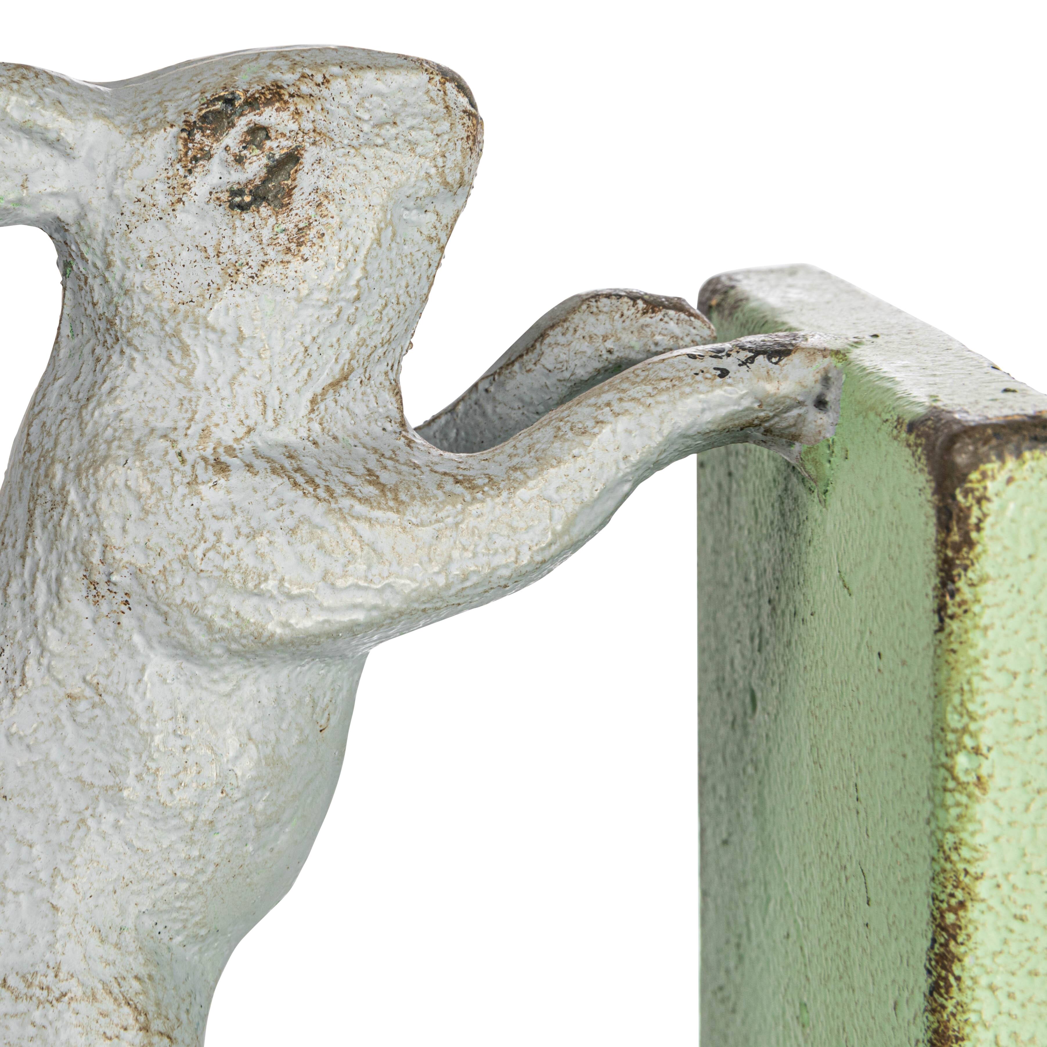 Hello Honey® 6" Gray & Green Iron Rabbit Bookends Set