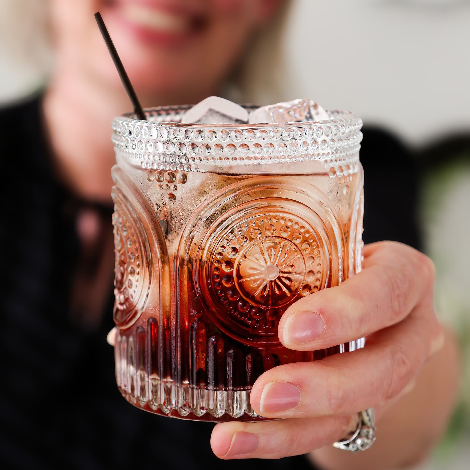 Kate Aspen® 10oz. Retro Arch Floral Drinking Glasses