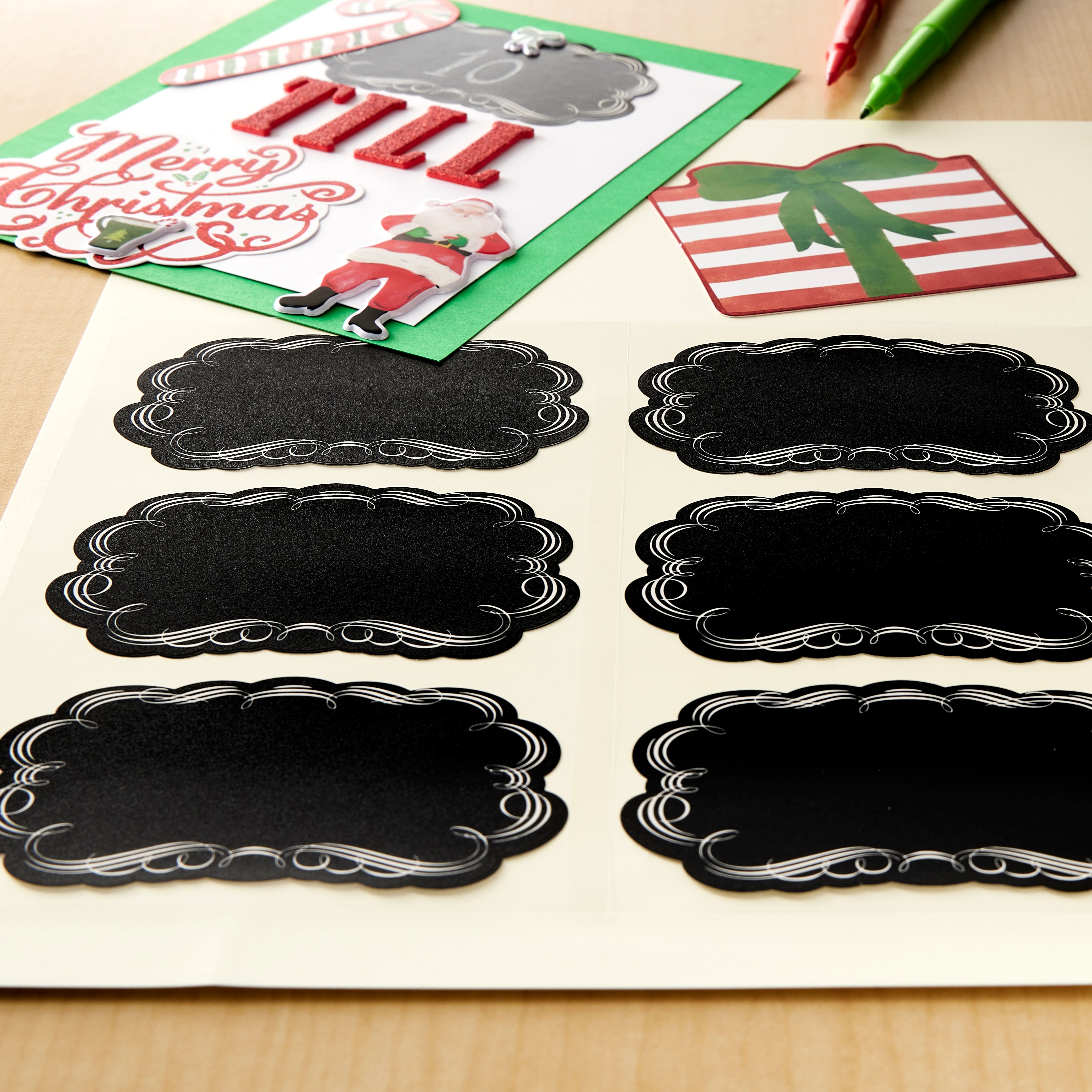 12 Packs: 9 ct. (108 total) Black Chalkboard Bubble Labels by Recollections™