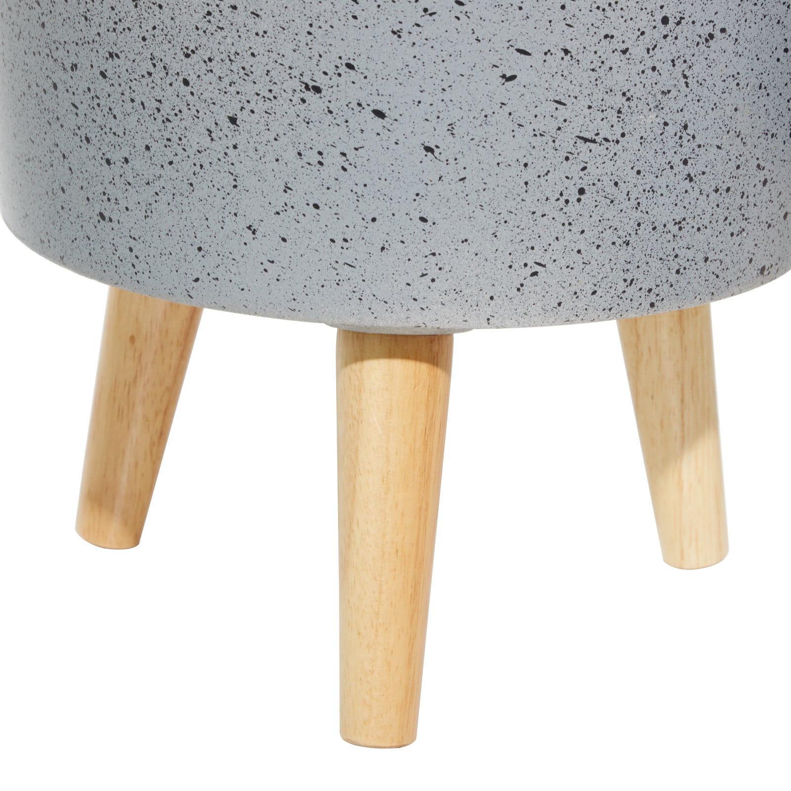 Set of 2 Grey MgO Contemporary Planter 14", 16"