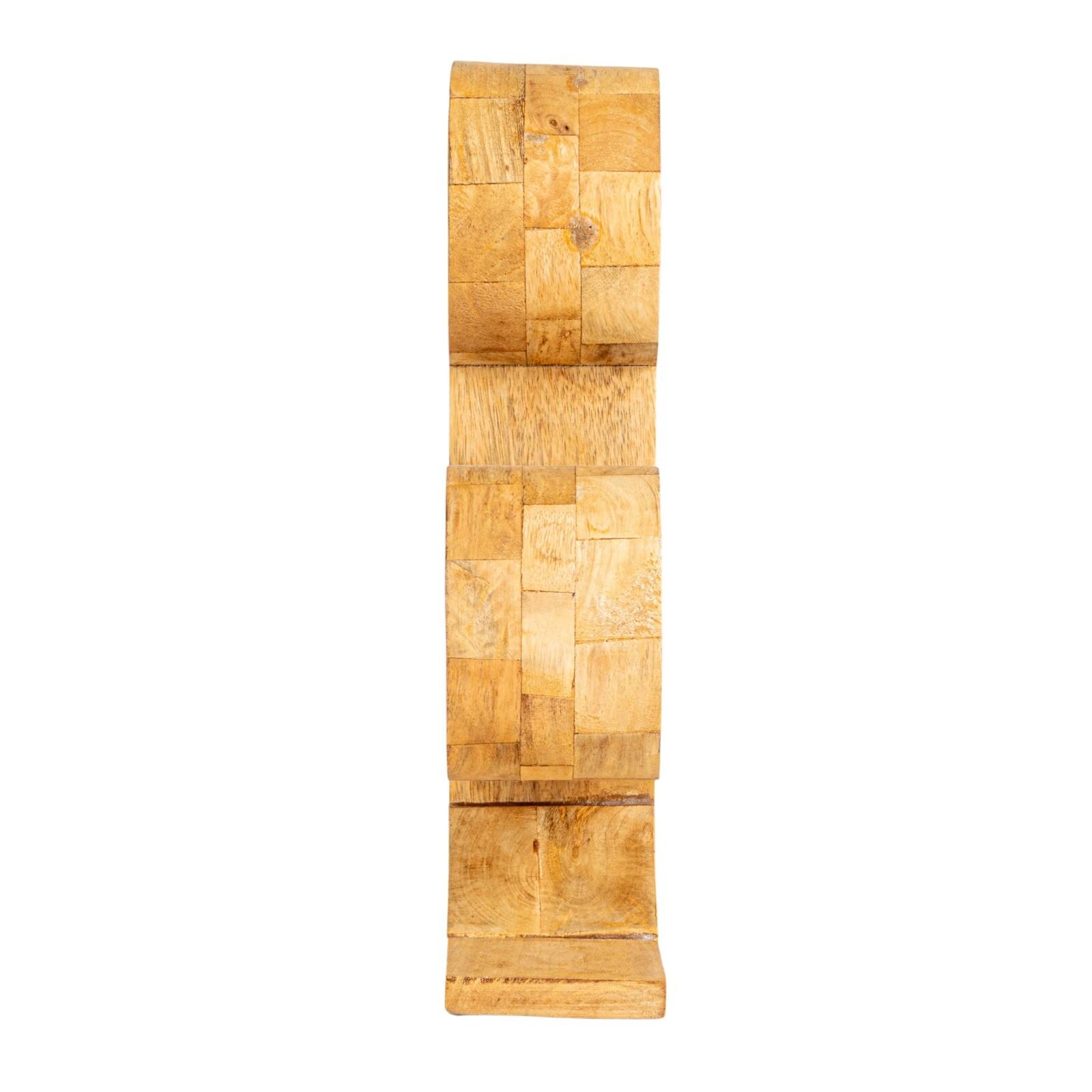 Hello Honey® 15.25" Natural Mango Wood Circular Wine Rack