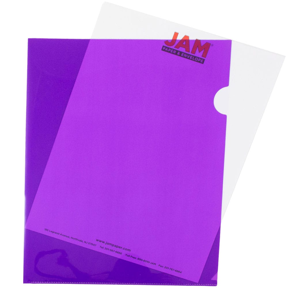 JAM Paper 9" x 11.5" Plastic Sleeve Page Protectors