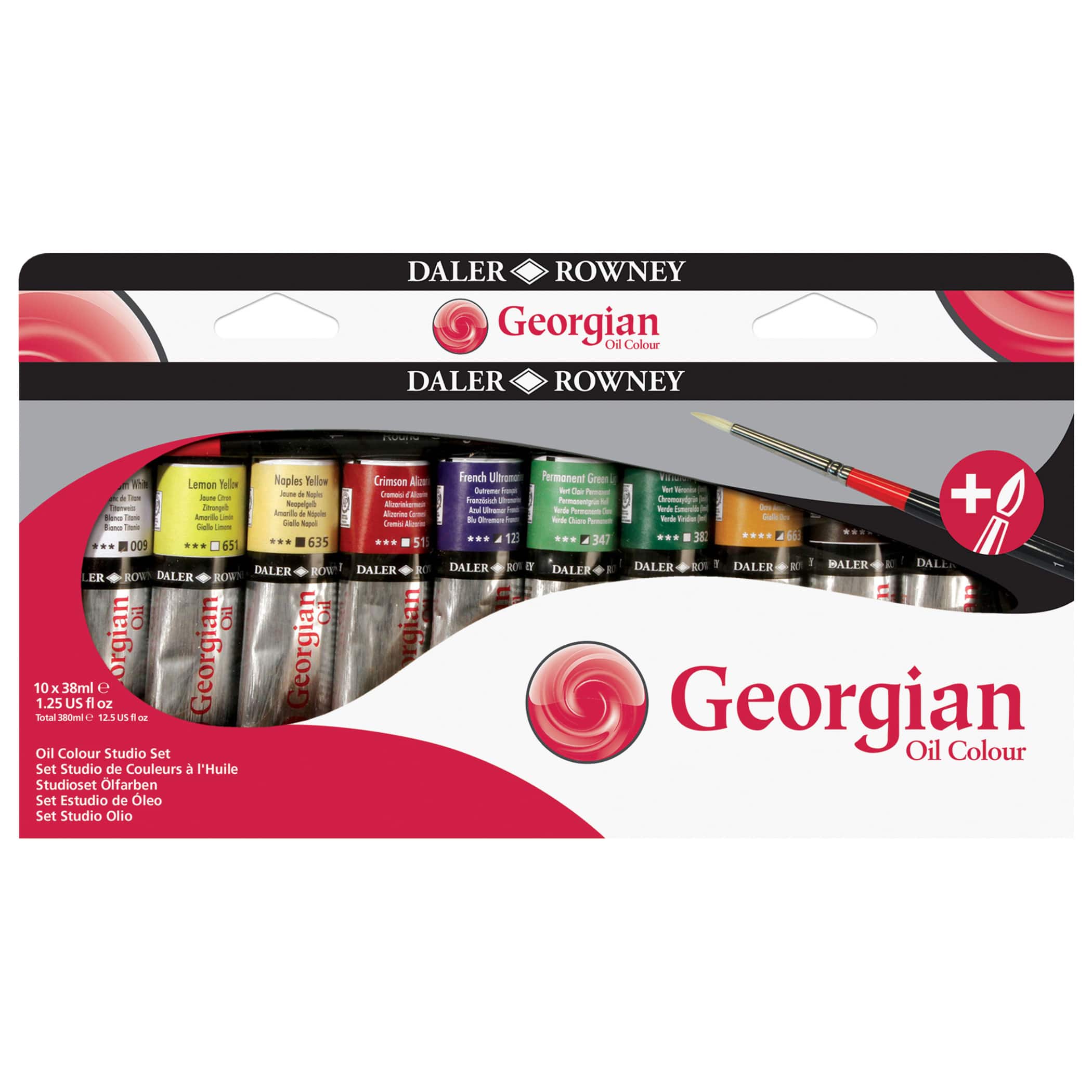 Daler-Rowney® 38mL 10 Color Georgian Oil Paint Studio Set