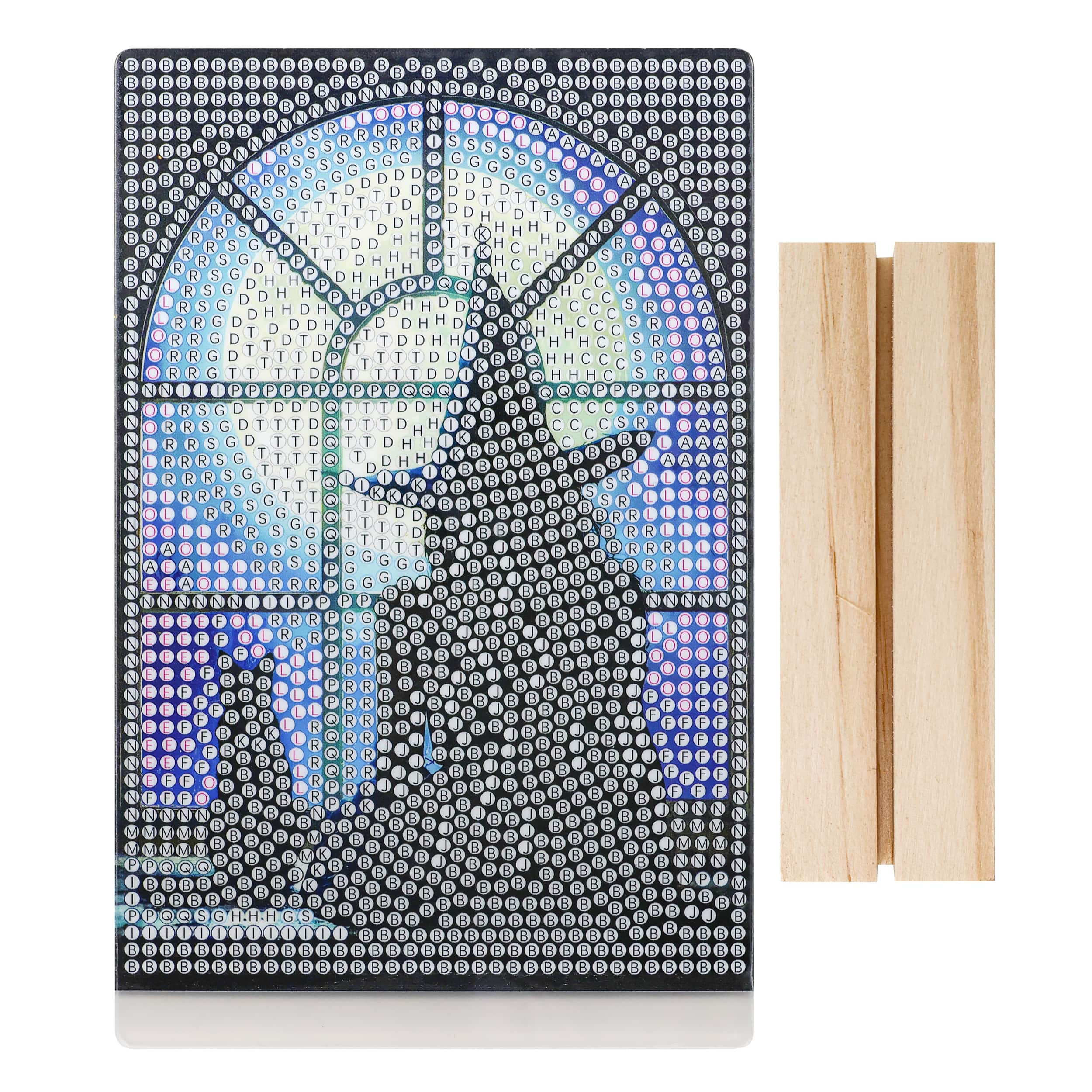 4" x 6" Witch Acrylic Surface Diamond Art Kit with Wood Stand by Make Market®
