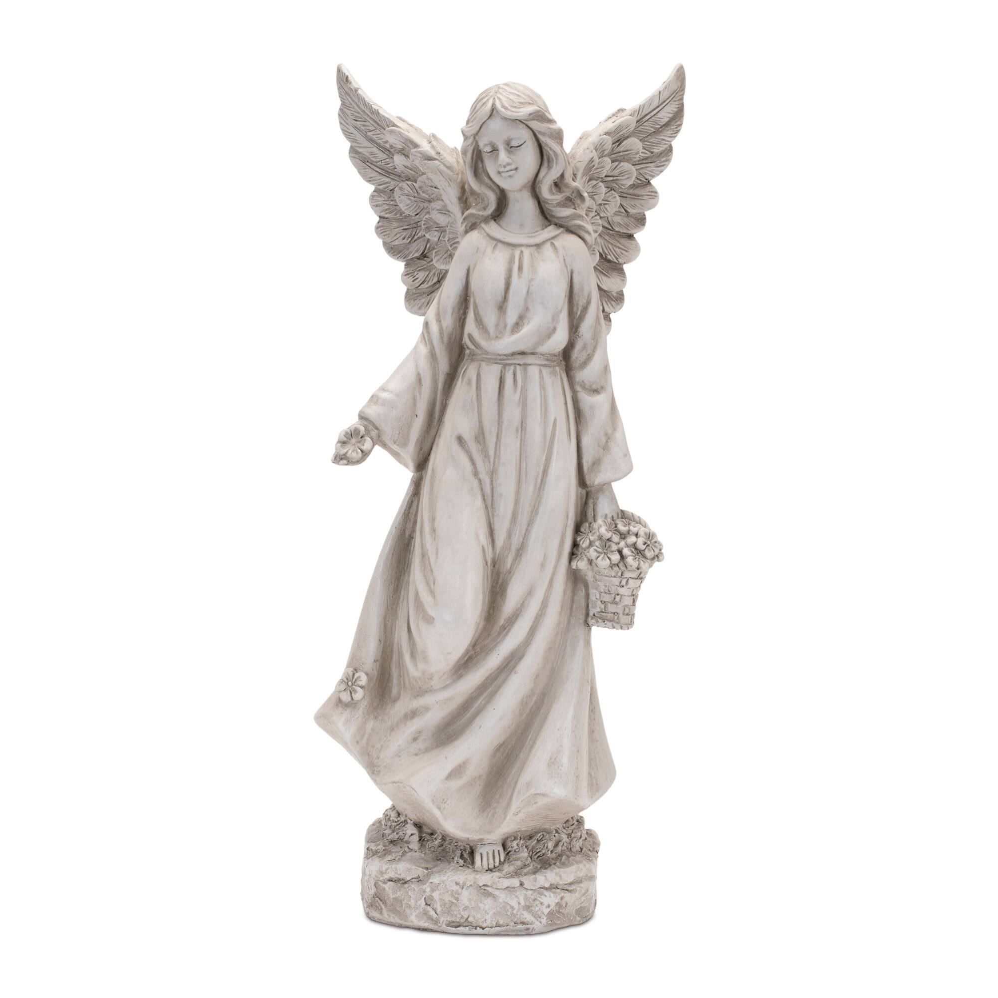 Floral Angel Statue Set