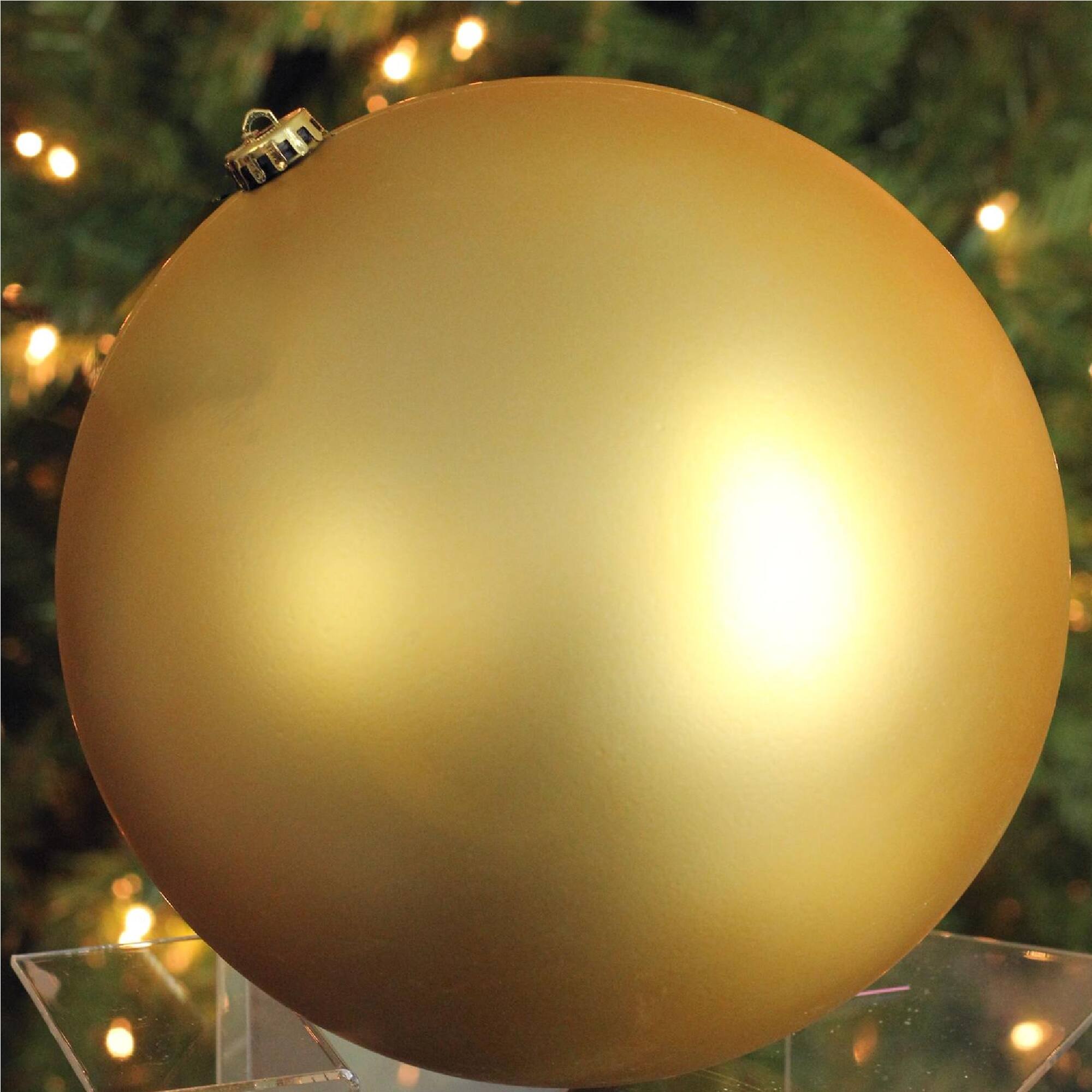 8" Vegas Gold Matte Shatterproof Ball Ornament