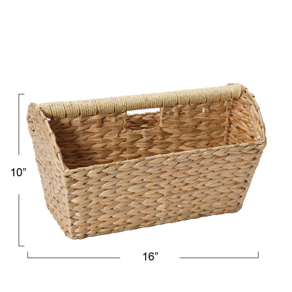 Household Essentials 16" Wide Cattail Woven Magazine Rack
