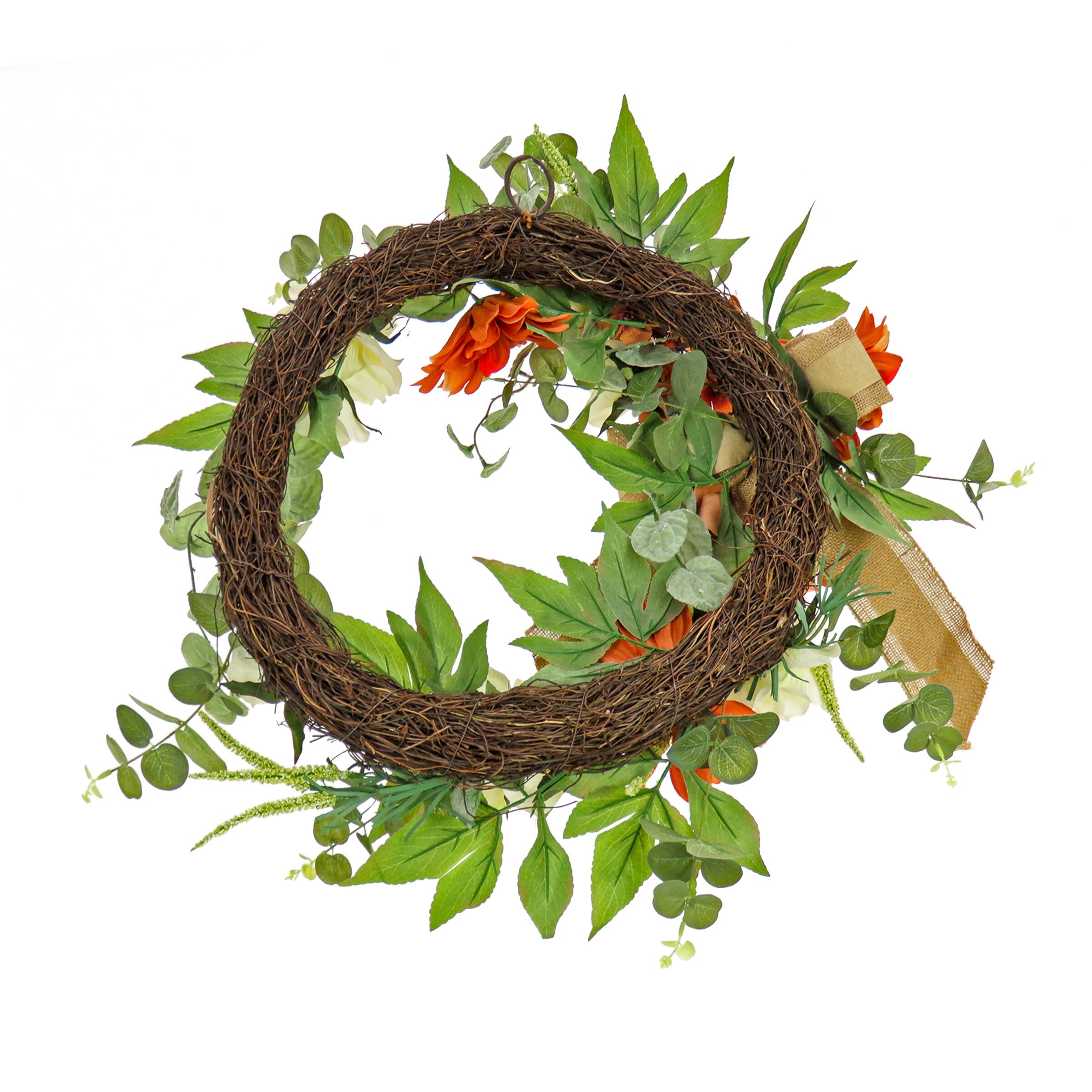 24'' Harvest Hydrangeas and Roses Wreath